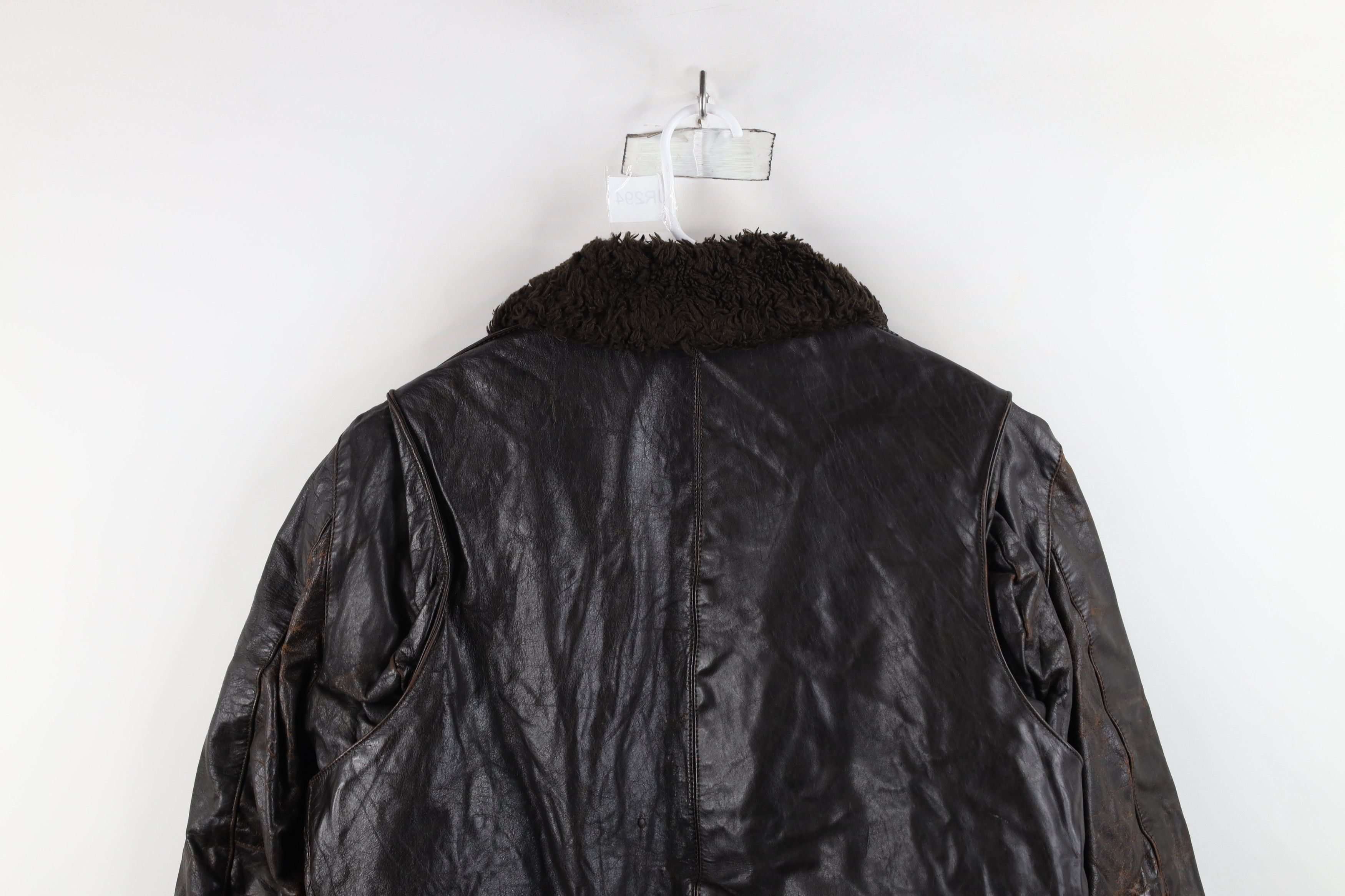 Vintage Vintage 70s Fleece Lined G-1 Flight Bomber Jacket Brown Size US L / EU 52-54 / 3 - 14 Thumbnail
