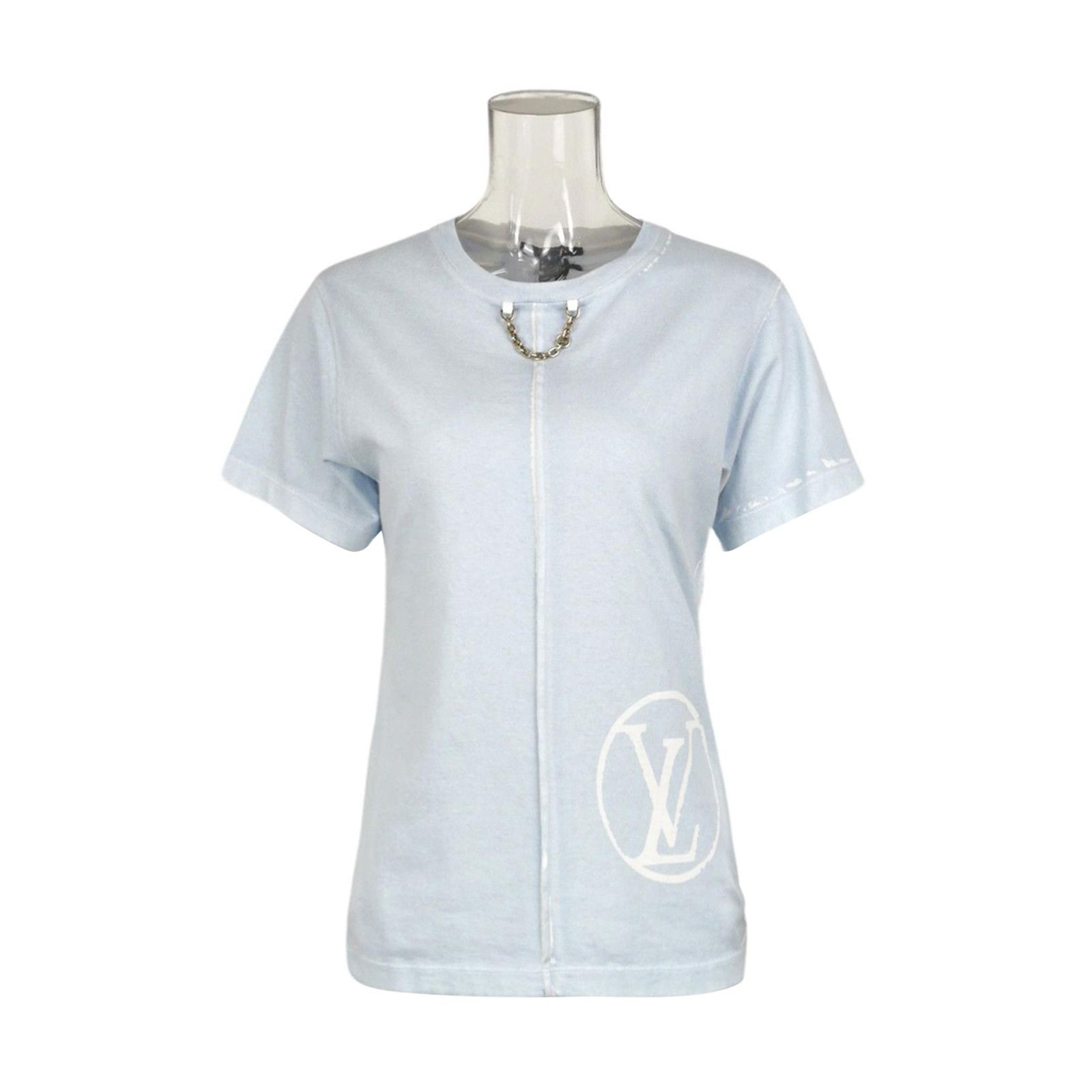 Louis Vuitton Louis Vuitton Chain Logo T-Shirt Blue Size S Size US S / EU 44-46 / 1 - 1 Thumbnail