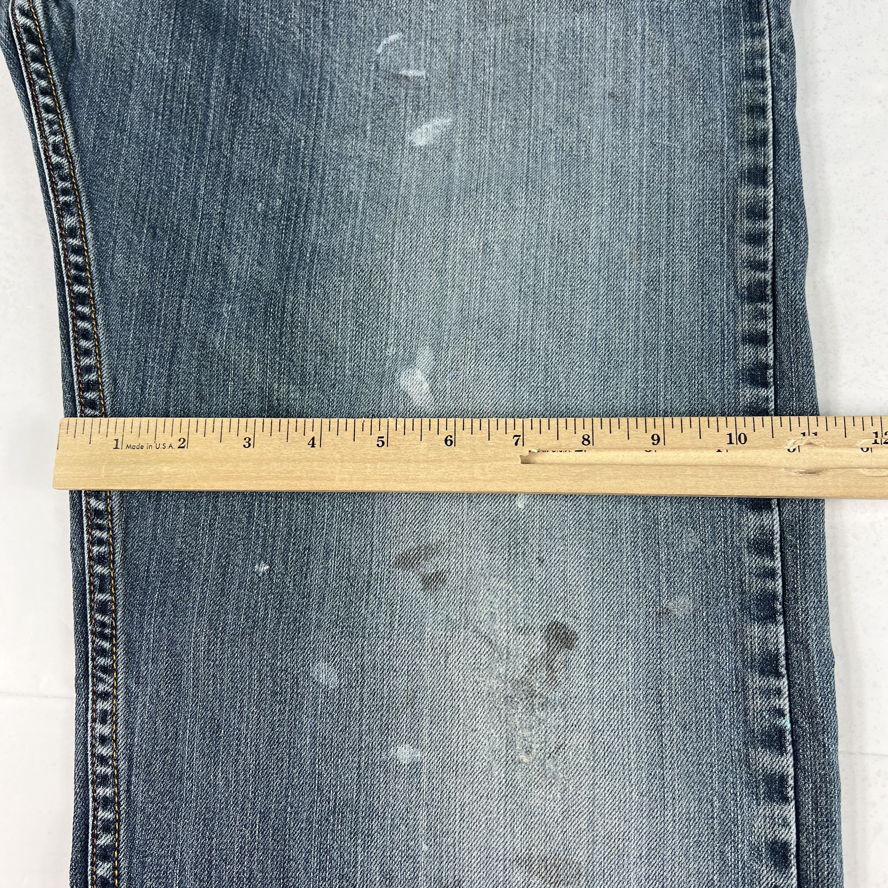 Levi's Y2K Levi's Jean 569 Loose Straight Blue Faded Thrashed Denim Size US 34 / EU 50 - 22 Thumbnail