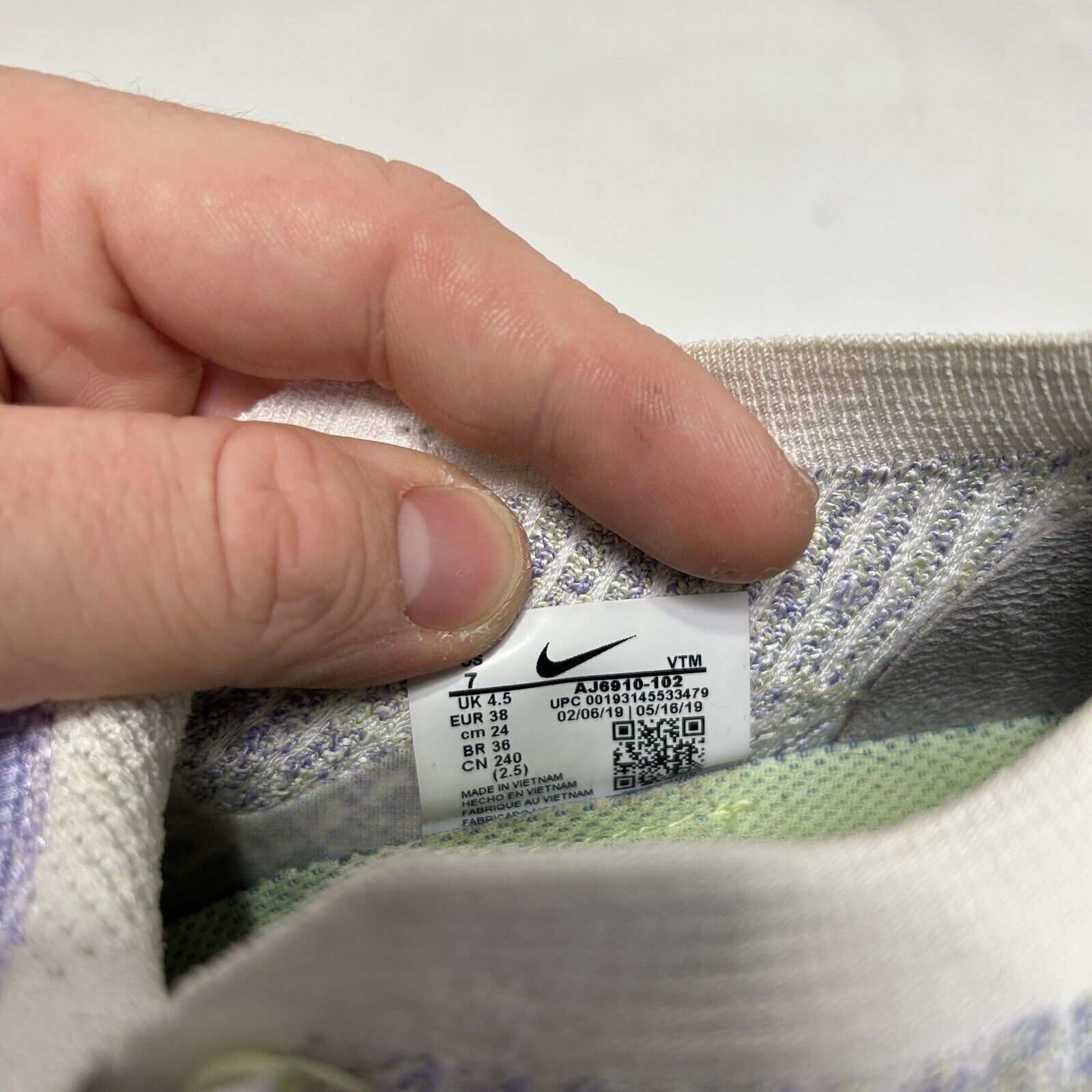 Nike Nike Shoes Air Vapormax Flyknit 3 “Barely Volt White” 2024 Size US 7 / IT 37 - 7 Thumbnail
