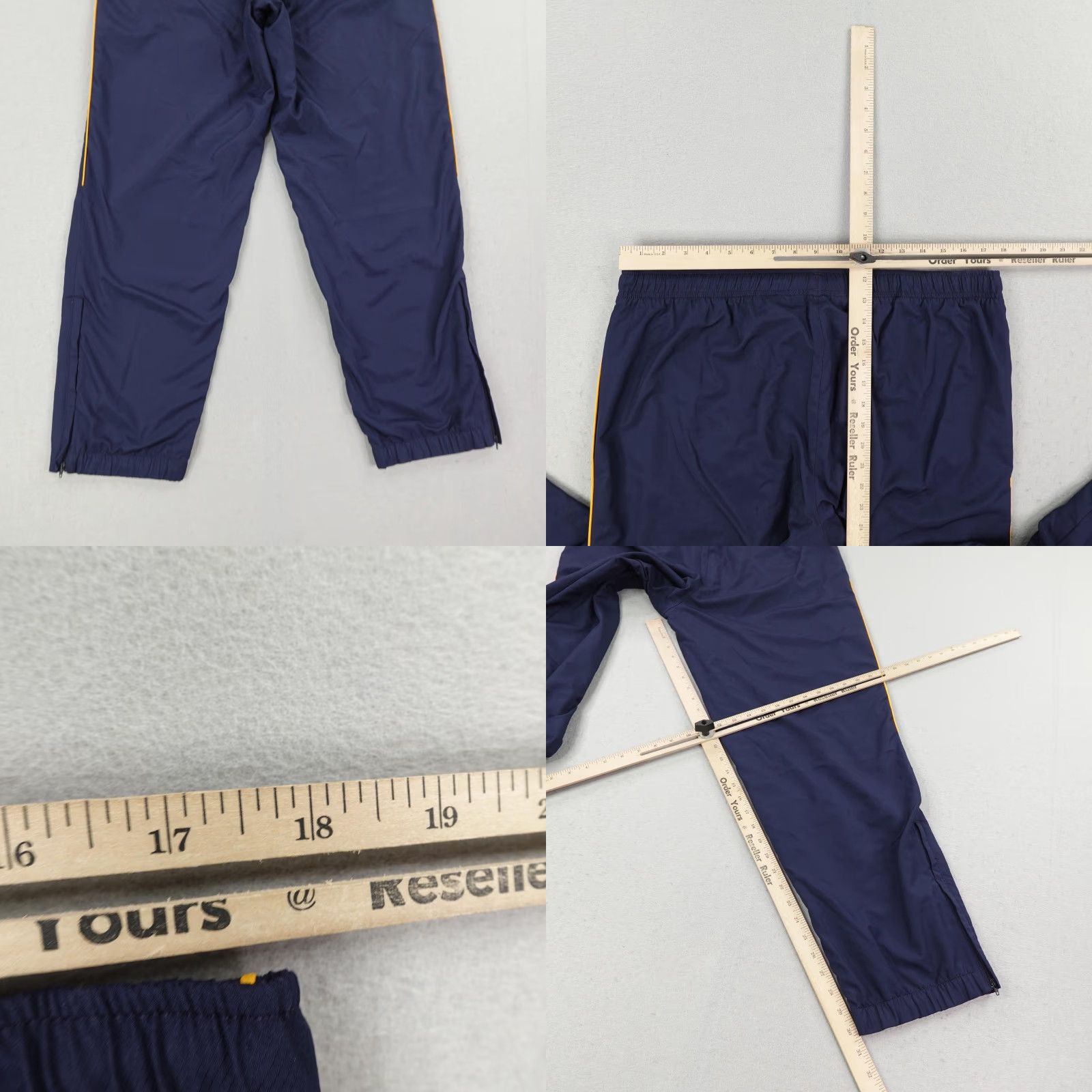 Lacoste Lacoste Sport Pants Mens 2XL Blue Lined Windbreaker Track Joggers Ankle Zip Croc Size US 39 - 8 Thumbnail