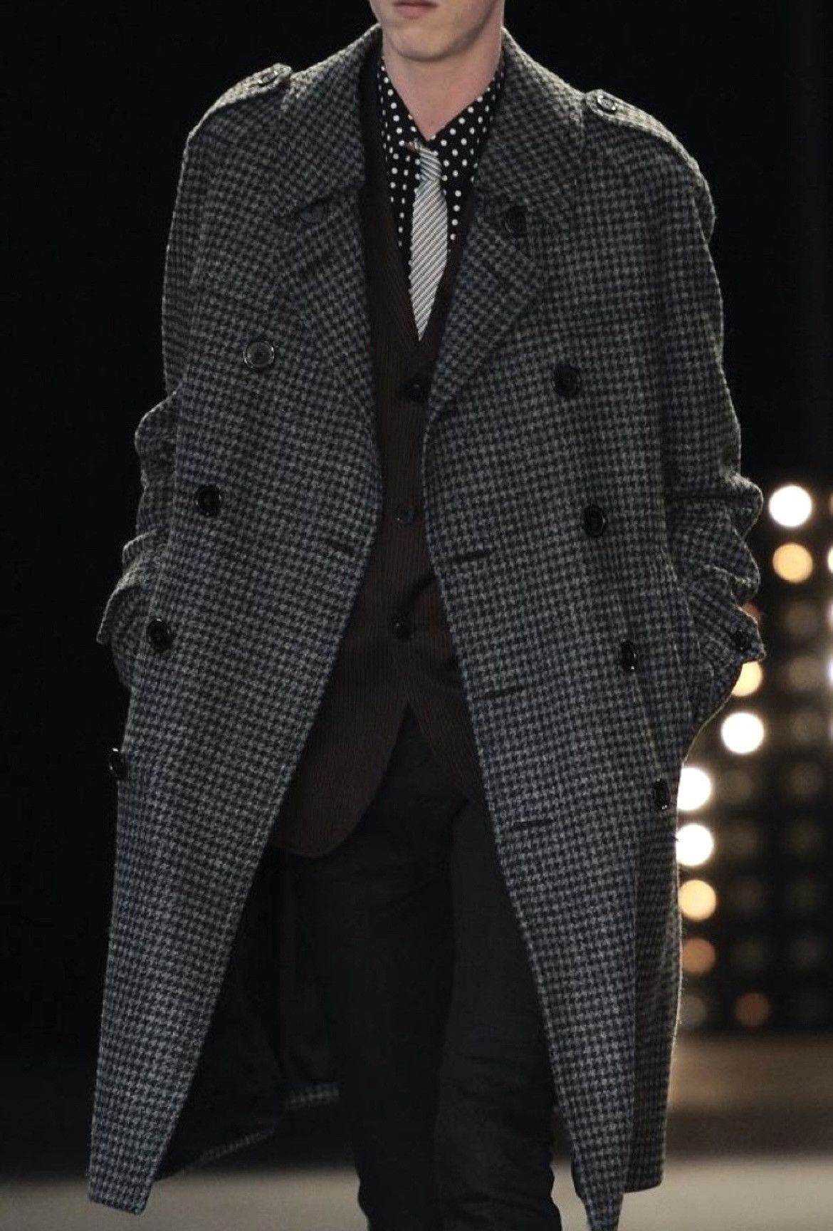 Hedi Slimane × Saint Laurent Paris 14FW Burgundy Pinstripe Blazer sz44 Size 44S - 10 Thumbnail