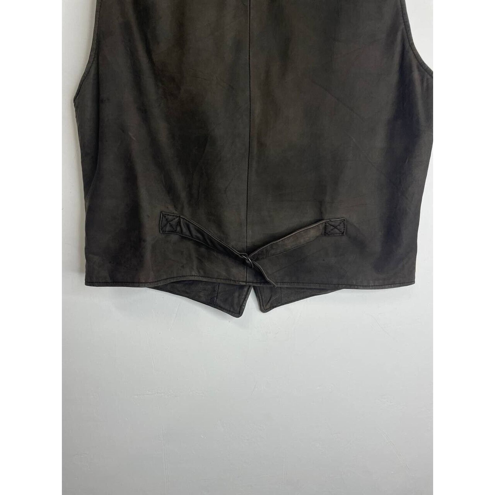Vintage Vintage Black Leather Vest with Large Pockets Size M Size M / US 6-8 / IT 42-44 - 6 Thumbnail