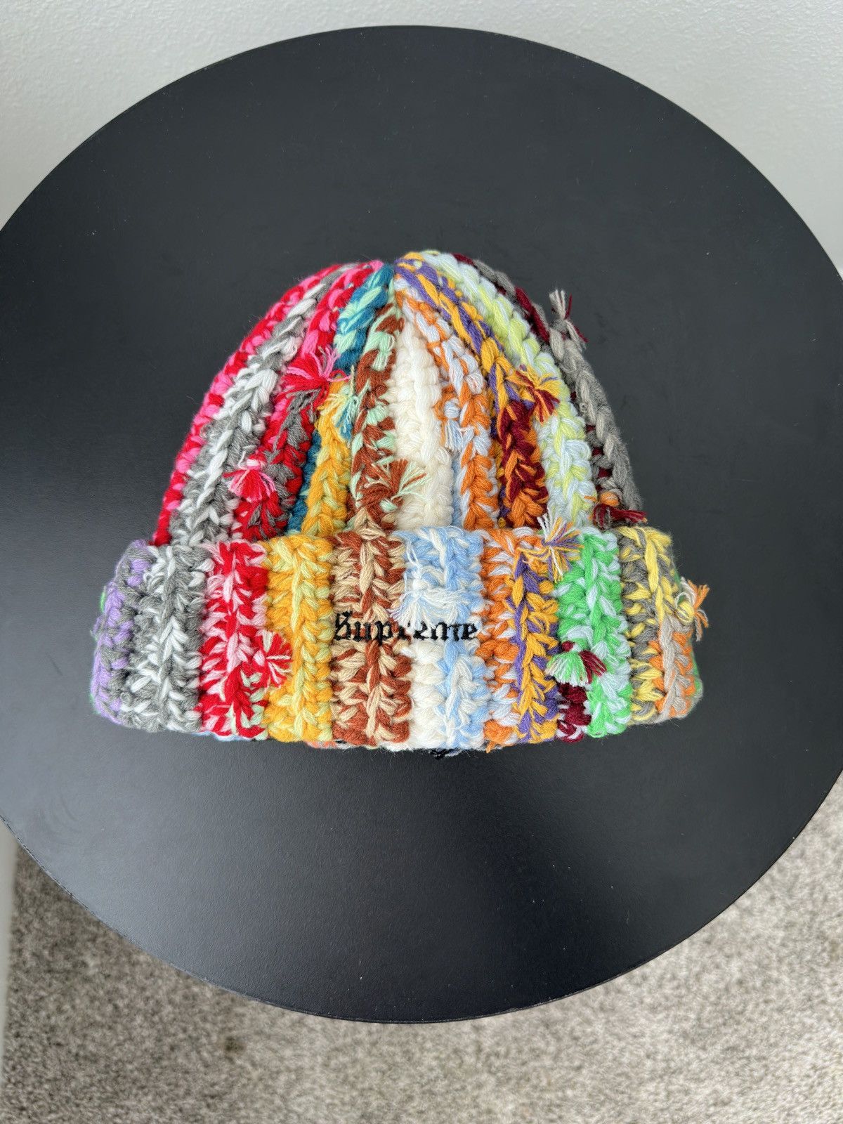 Supreme Supreme hand tied beanie black | Grailed