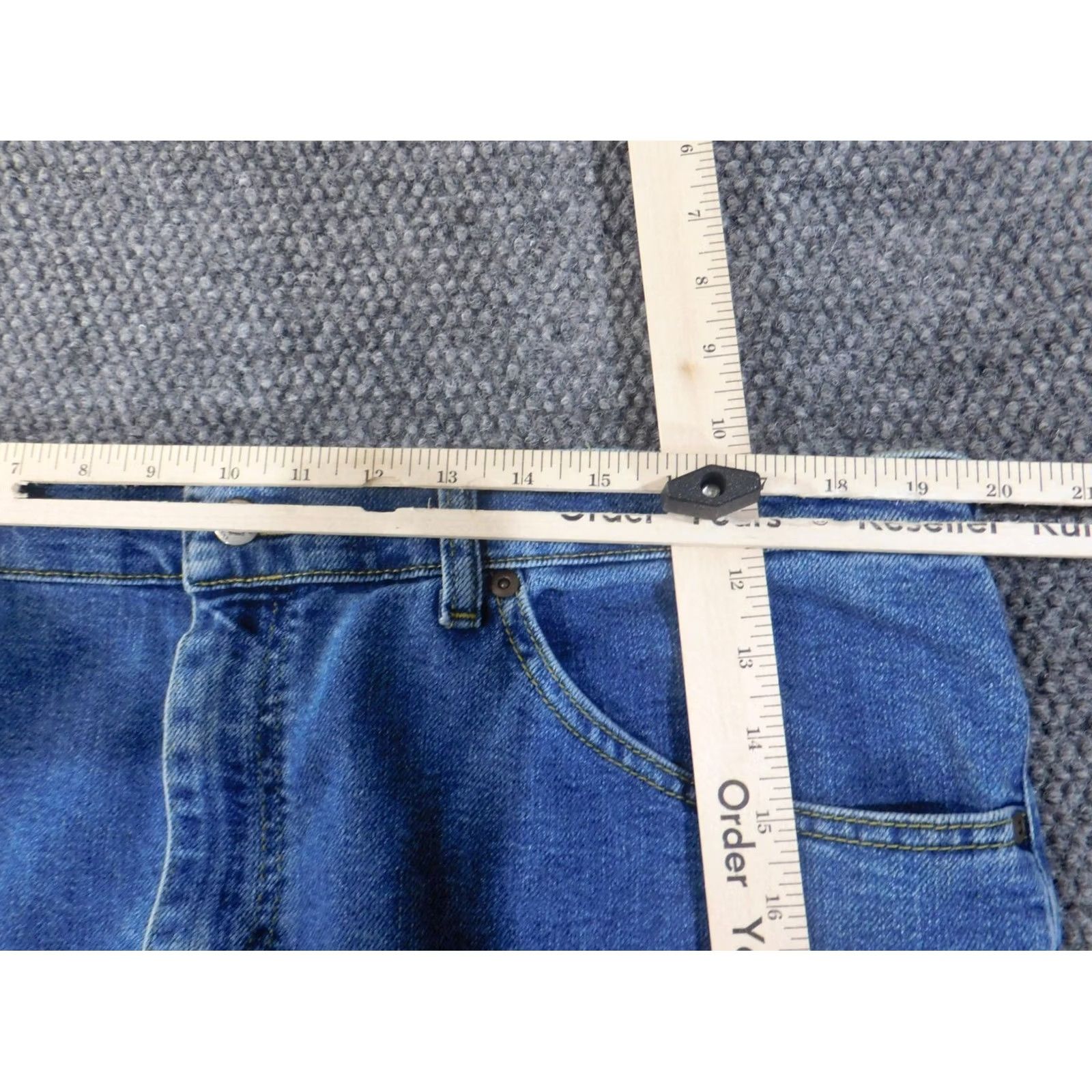 Lee Lee Jeans Mens Straight Jeans 40x30 Blue Regular Fit Denim Cotton Zip Pockets 27in Inseam Regular Rise Mid 10-12in Theme American Mens Size US 40 / EU 56 - 3 Thumbnail