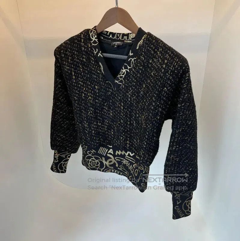 Chanel Chanel Winter Wool Knit Black Sweater . Size M / US 6-8 / IT 42-44 - 4 Thumbnail