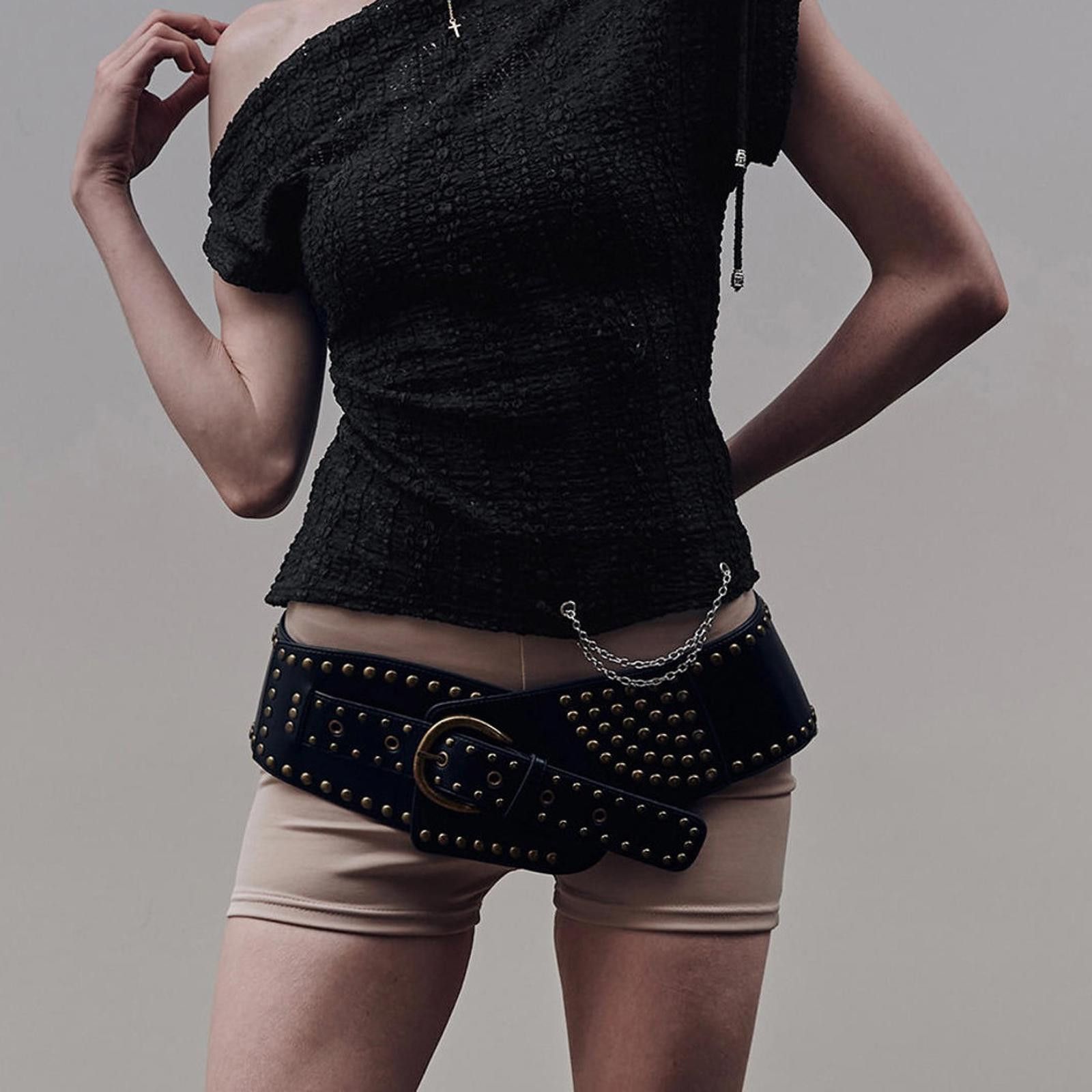 Other Y2K Retro Buckle Modern Belt Oversized Waise Band Size ONE SIZE - 3 Thumbnail