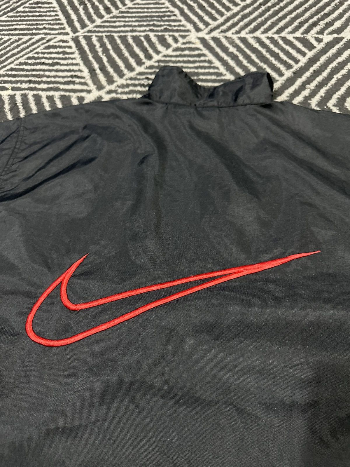 Nike × Vintage Vintage 90s NIKE Swoosh Center Embroidery Half Zip Jacket Size US M / EU 48-50 / 2 - 12 Thumbnail