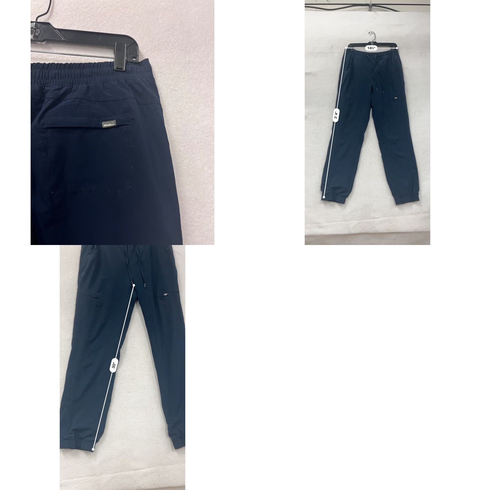 Eddie Bauer Eddie Bauer Jogger Pants Women's 6 Navy Blue Fleece Lined Athletic Activewear Size 28" / US 6 / IT 42 - 8 Thumbnail