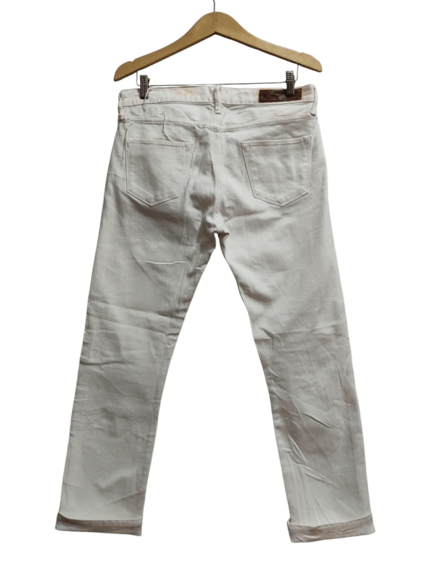 Japanese Brand × KURO Kuro Japan Diamante Buttonfly Redline White Denim Size US 32 / EU 48 - 1 Thumbnail