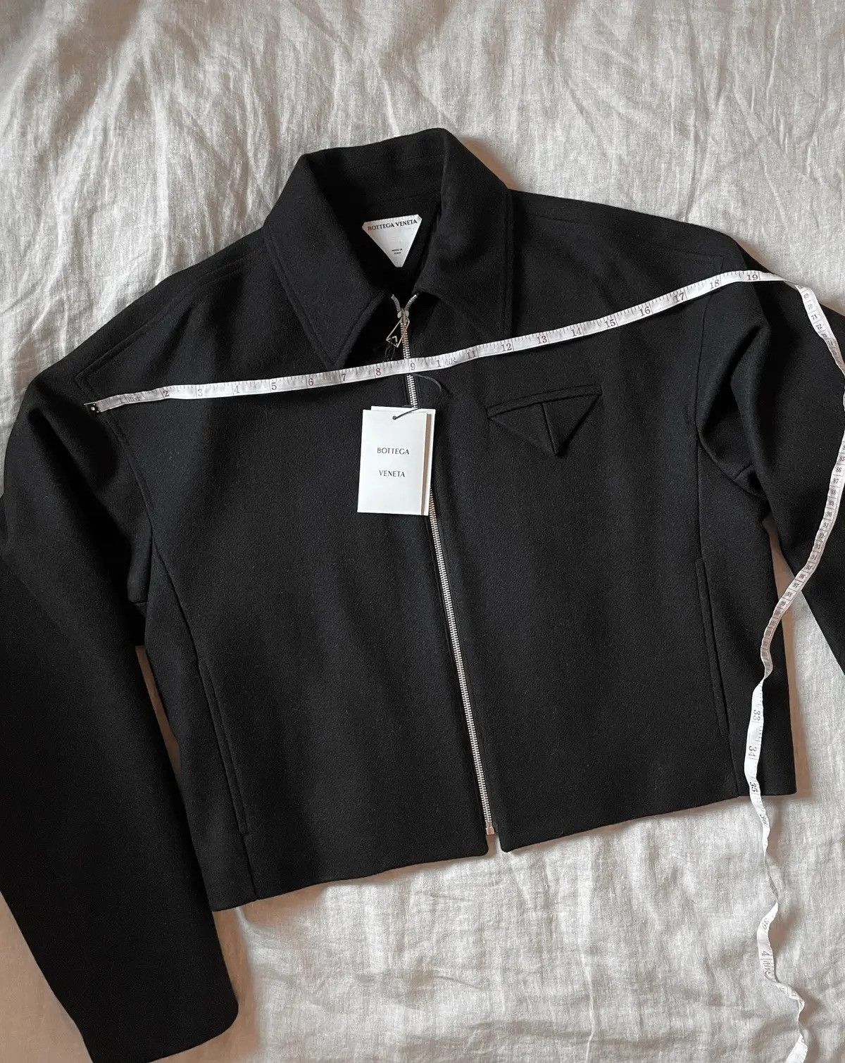 Bottega Veneta Black Crop Wool Jacket Size US M / EU 48-50 / 2 - 7 Thumbnail