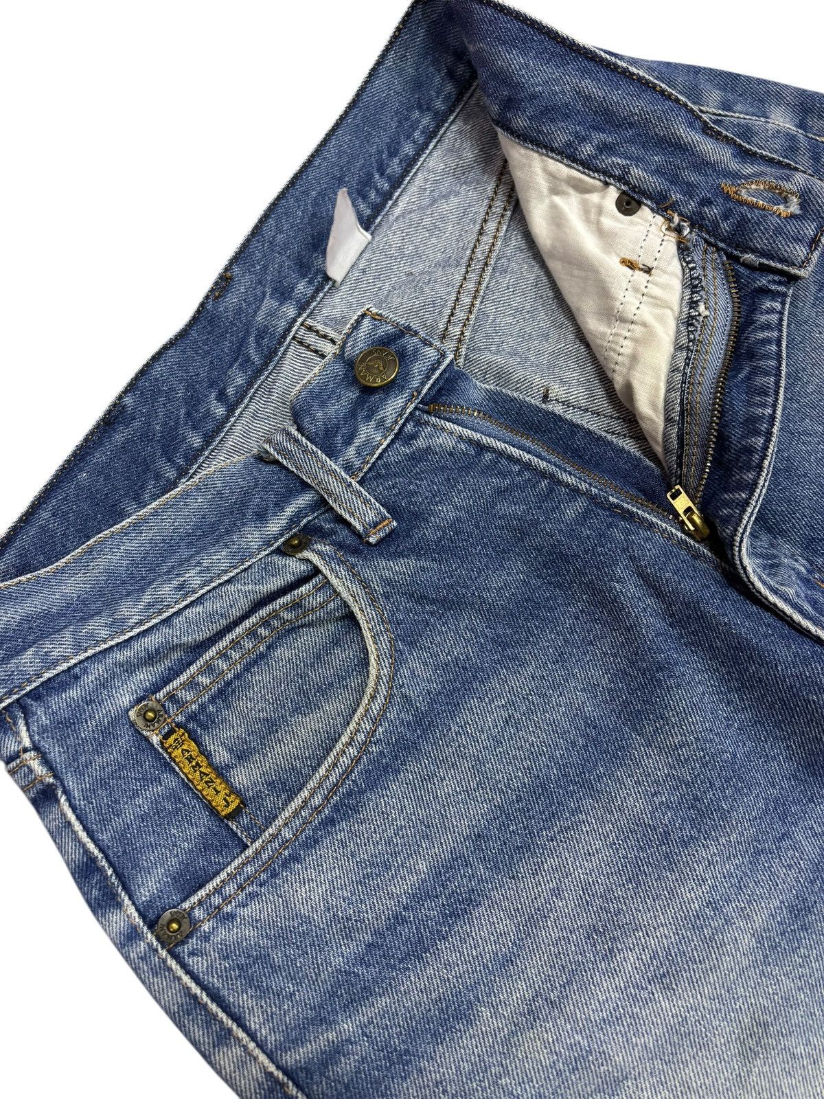 Armani × Giorgio Armani Vtg 90s Armani Faded Bleached Dirty Washed Jeans Size US 28 / EU 44 - 7 Thumbnail