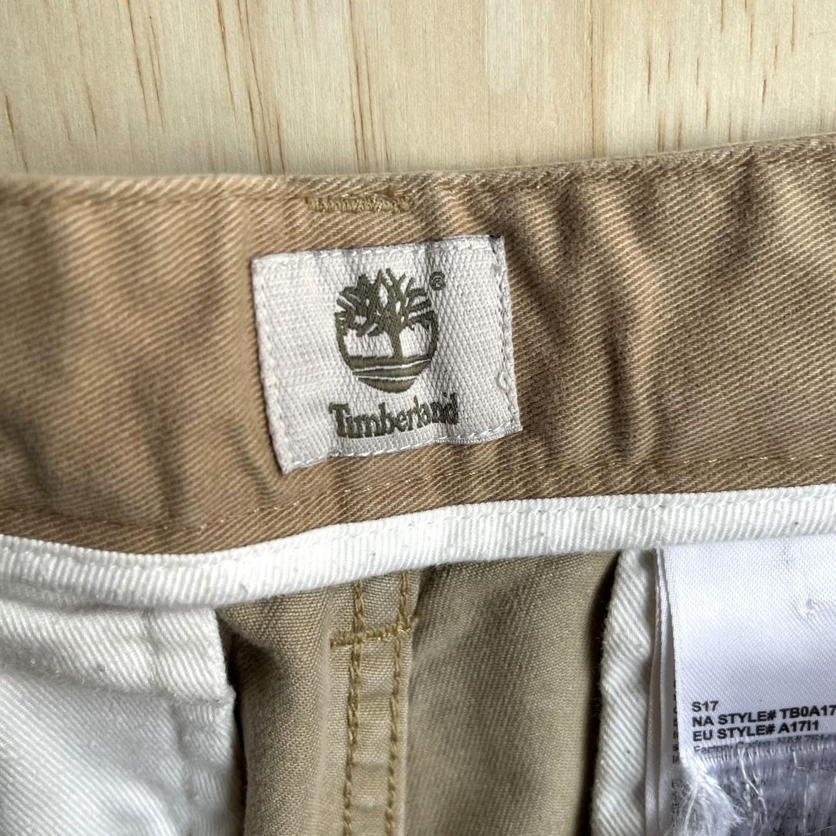 Timberland Timberland Cargo Pants Mens 34x30 Beige Straight Leg Casual Workwear Twill Size US 34 / EU 50 - 2 Thumbnail