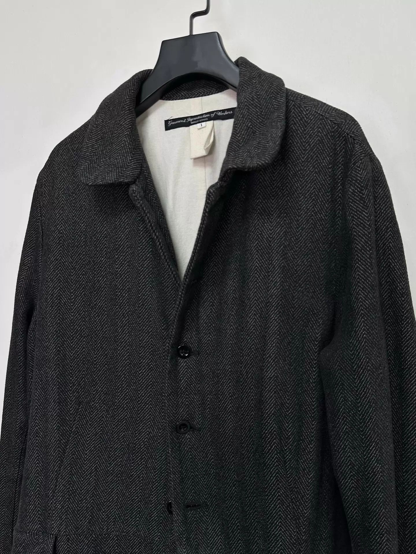 Other Vintage Fishscale Cotton Overcoat - Unisex, White Lining Size US S / EU 44-46 / 1 - 4 Thumbnail