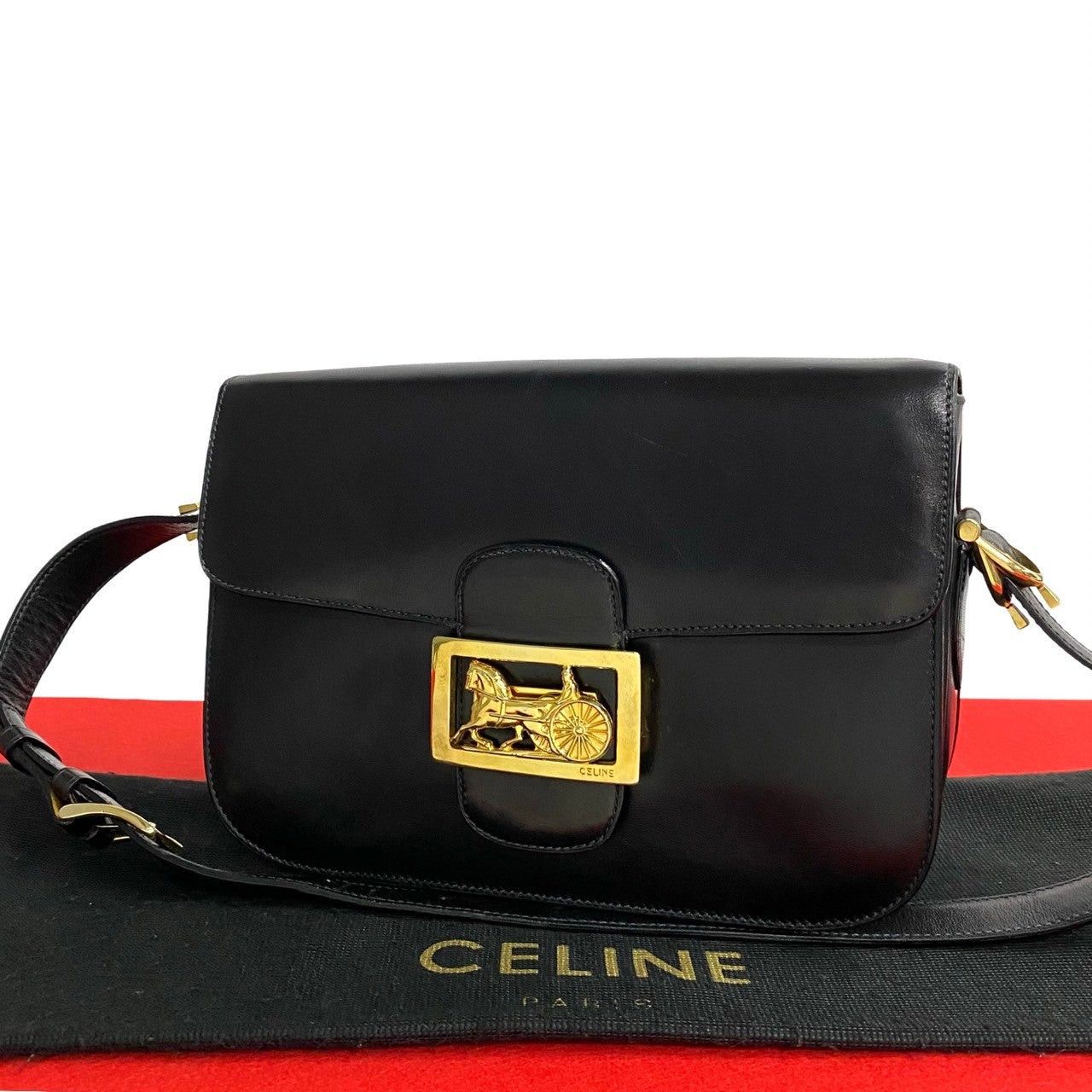 Celine Celine Shoulder Bag Black Leather Size ONE SIZE - 1 Thumbnail