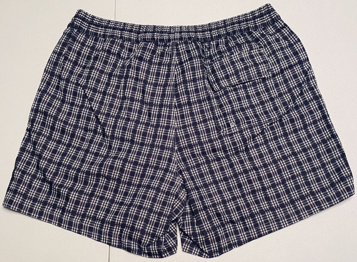 Brioni Brioni 🇮🇹 Dk Blue Check Logo Ornament Resort Swim Trunk L NWT Size US 38 / EU 54 - 4 Thumbnail