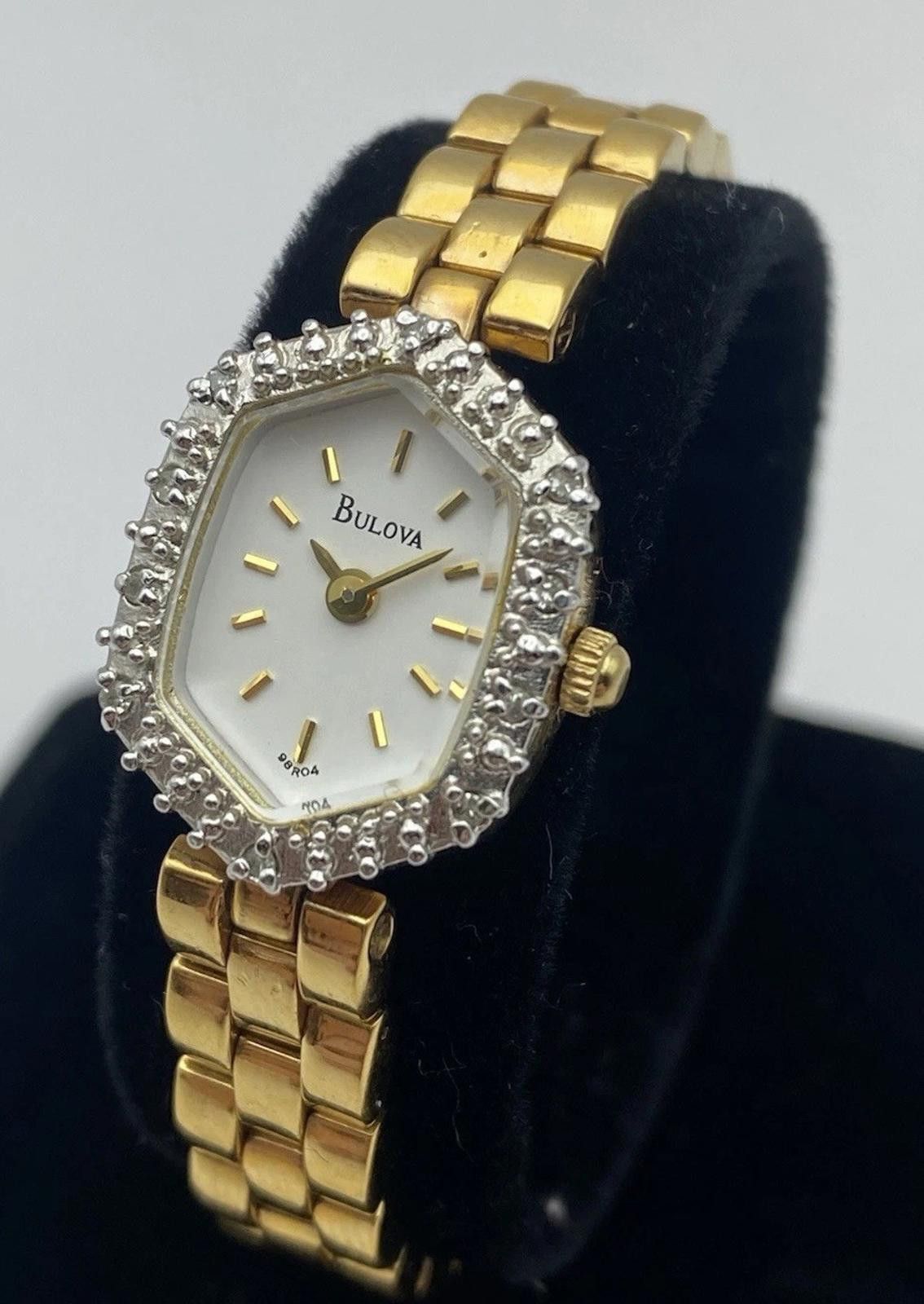 Bulova Vintage Bulova T6 Diamond Ladies Watch 1996 Gold Tone 98R04 Size ONE SIZE - 1 Thumbnail