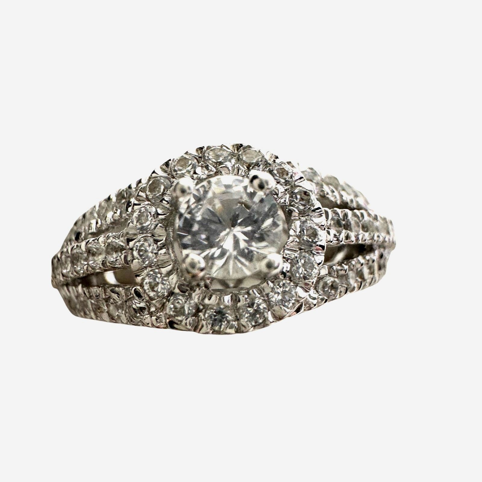 Other Brilliant 1/2 Carat Split Shank Lab Created Ring Sterling Size ONE SIZE - 7 Thumbnail