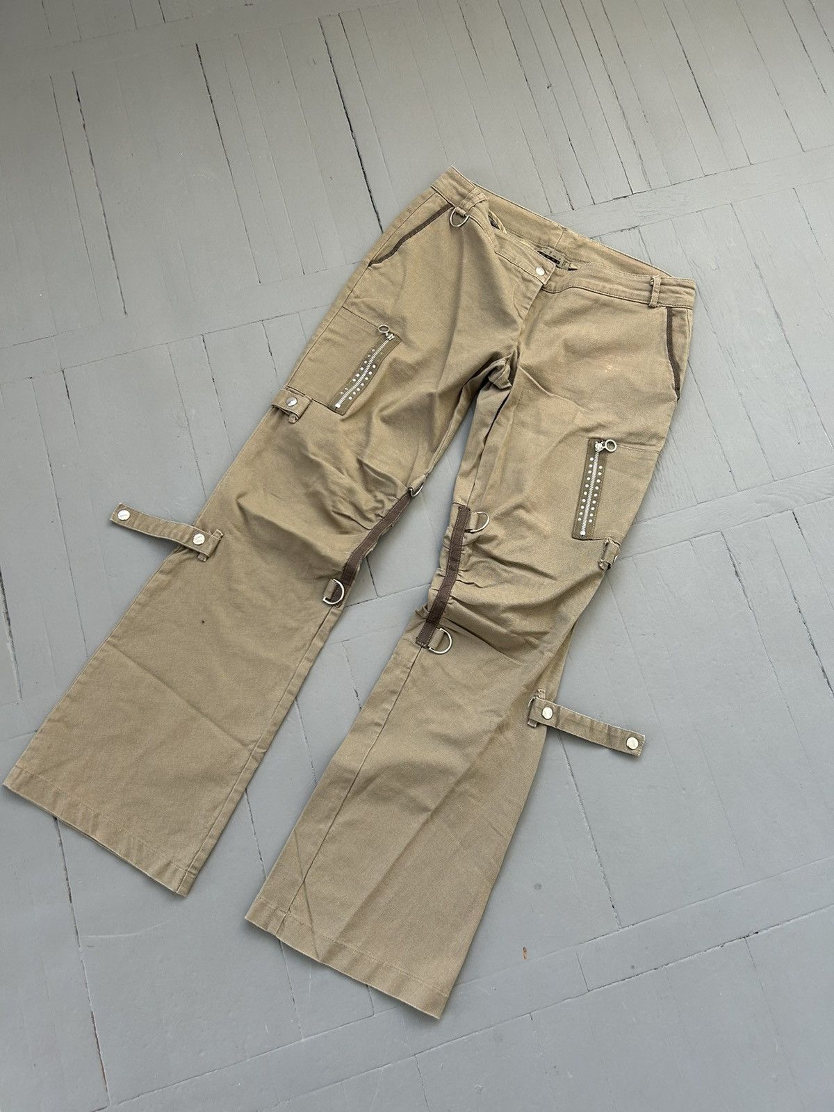 Japanese Brand × Vintage Japanese style multi pocket cargo pants vintage Size 27" / US 4 / IT 40 - 2 Thumbnail