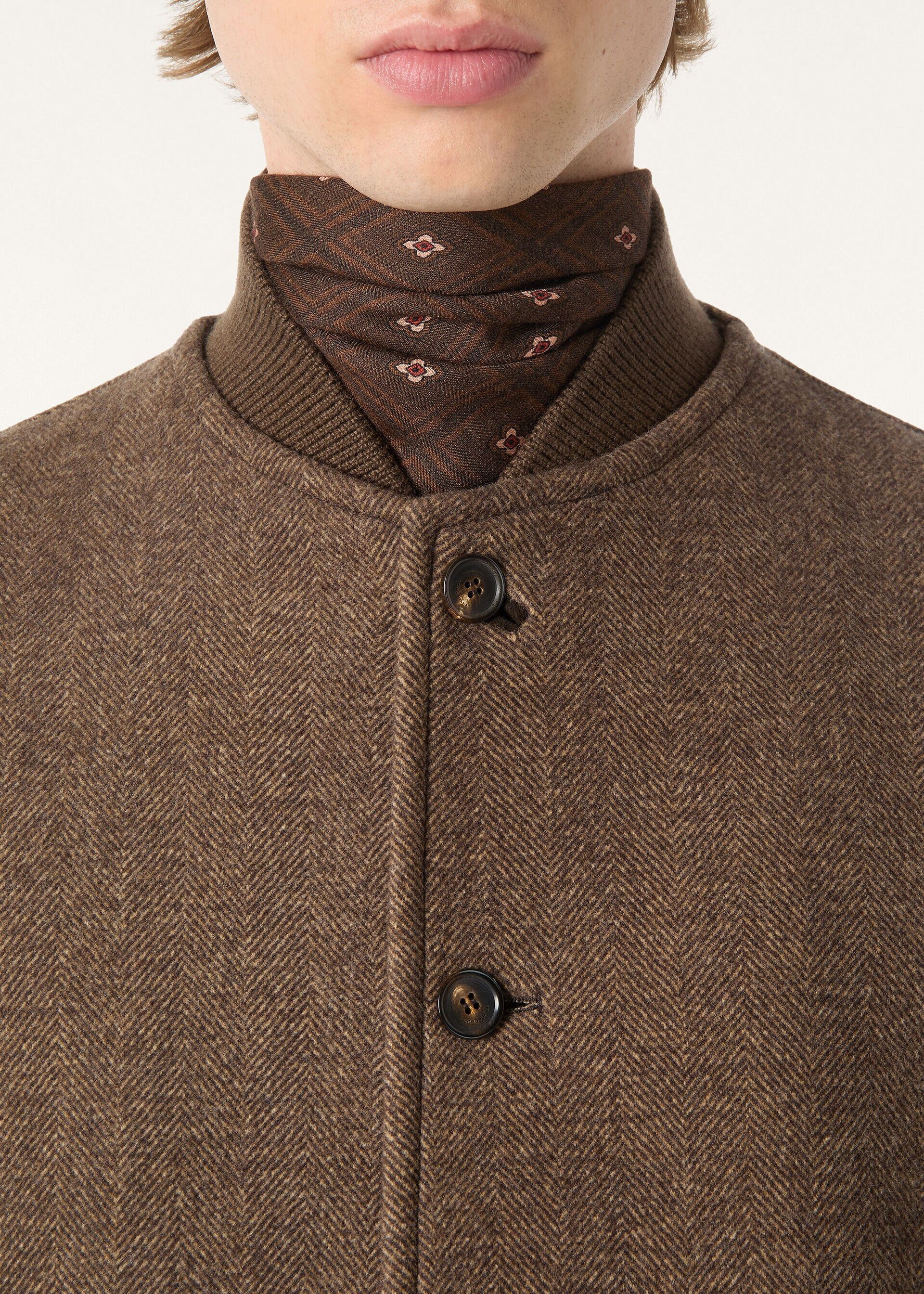 Loro Piana os11x0226 FAR0389 Chilton Jacket in Brown Chevron Size US M / EU 48-50 / 2 - 2 Thumbnail