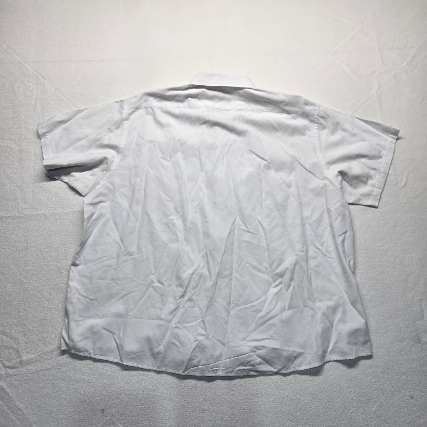 Vintage Bert Pulitzer Shirt Solid White Short Sleeve Button Up Adult Men's Size 20 Big & Tall White Cotton Shirt Button-Down 20 Bert Pulitzer Mens Shirt Size US XXL / EU 58 / 5 - 7 Thumbnail