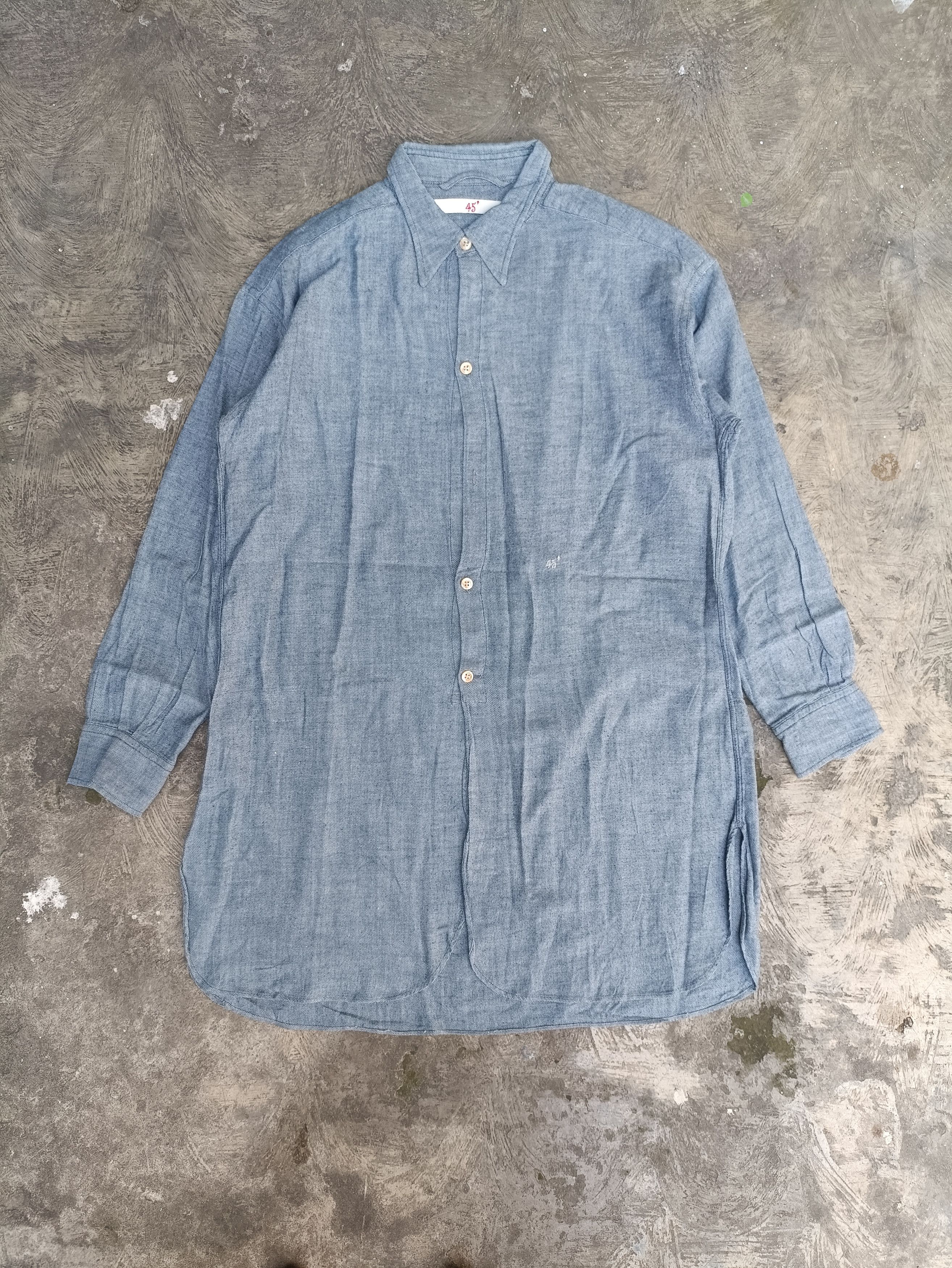 45rpm 45rpm chambray long shirt button ups top Size M / US 6-8 / IT 42-44 - 1 Thumbnail