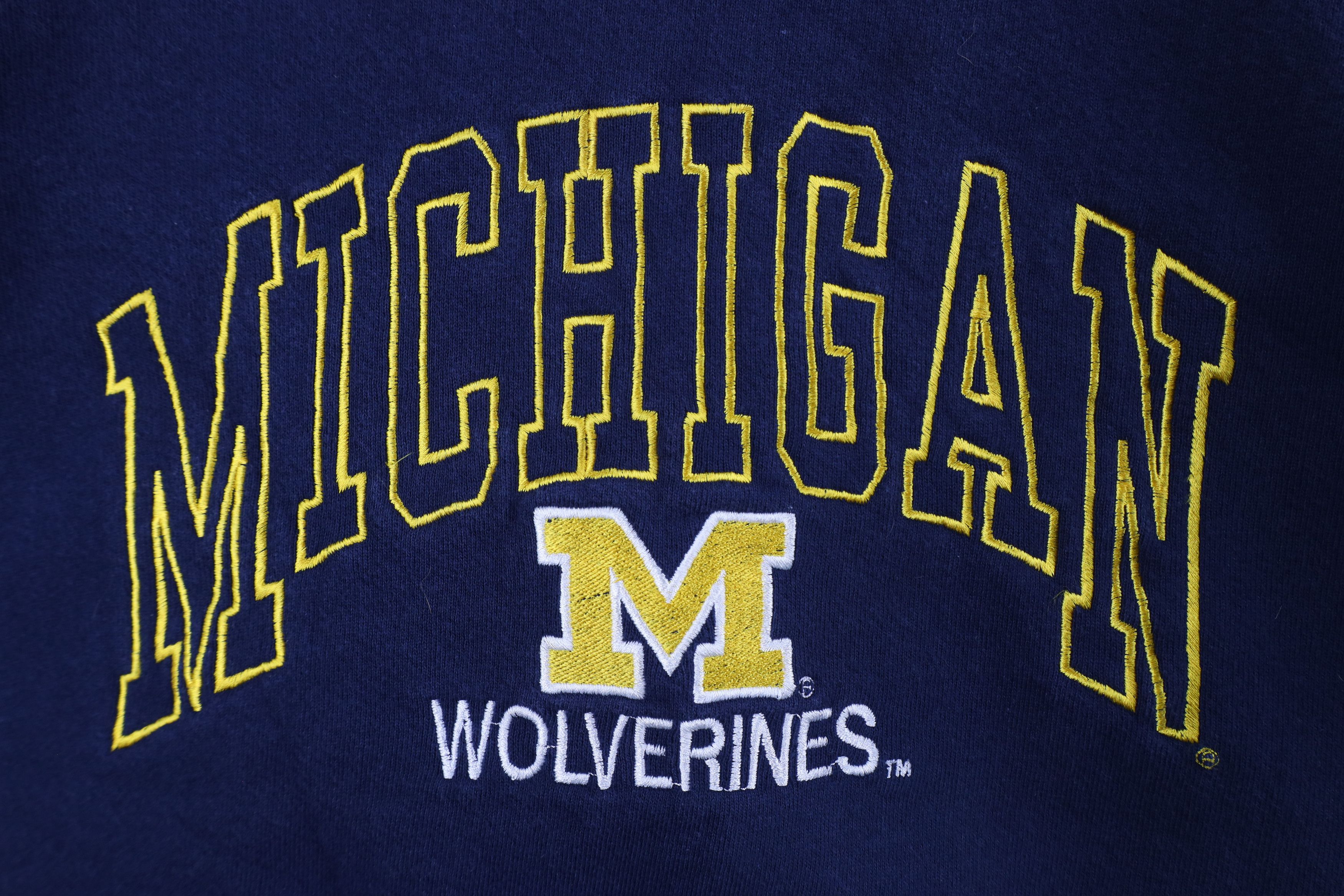 Puma × Vintage Vintage 90s Puma University of Michigan Crewneck Sweatshirt Size US L / EU 52-54 / 3 - 4 Thumbnail