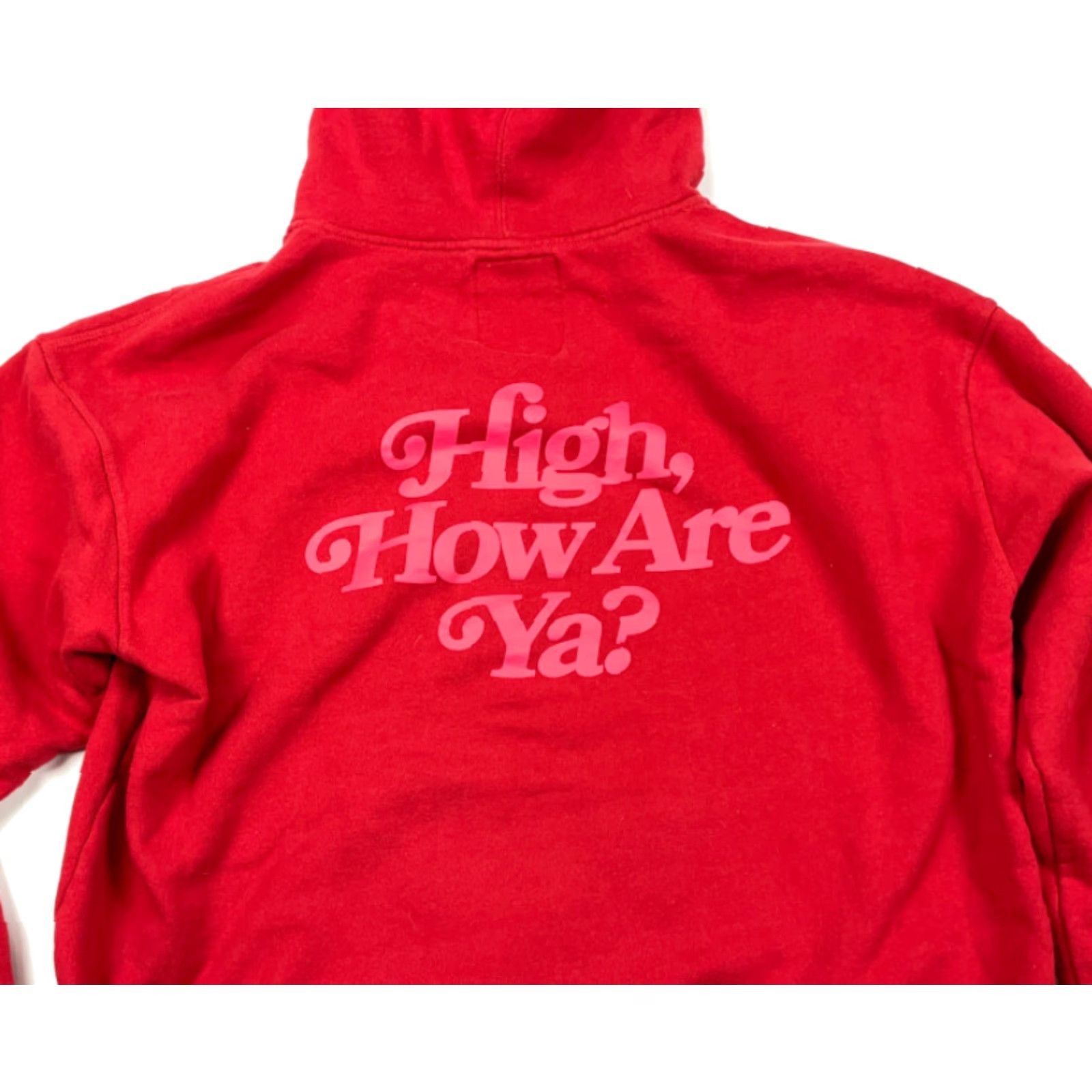 Vintage VINTAGE High How Are Ya Red Pullover Hoodie Sweatshirt Women 2X Double-Sided Print Size XXL / US 16-18 / IT 52-54 - 3 Thumbnail