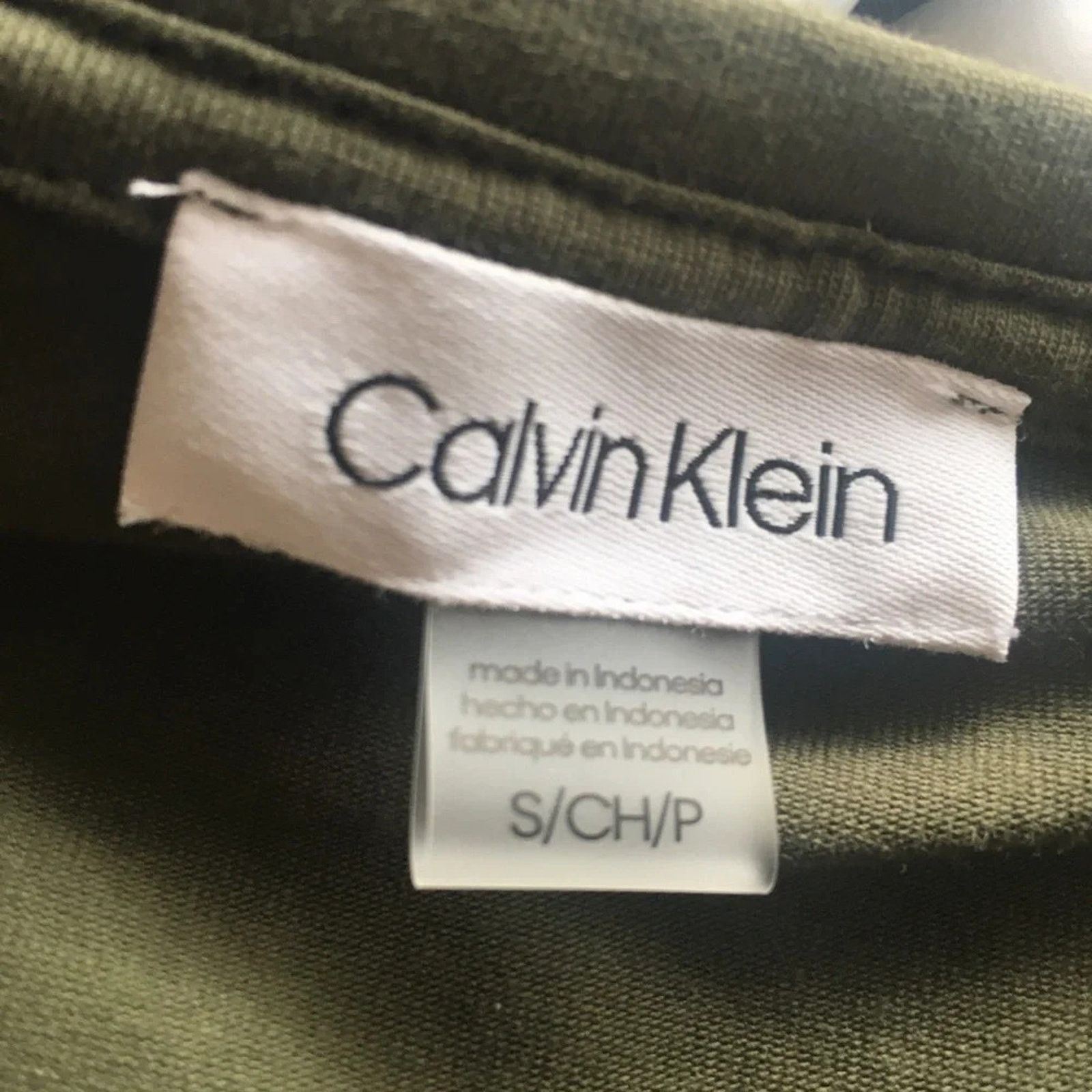 Calvin Klein Calvin Klein army green short sleeve T-shirt dress, Small Size S / US 4 / IT 40 - 3 Thumbnail