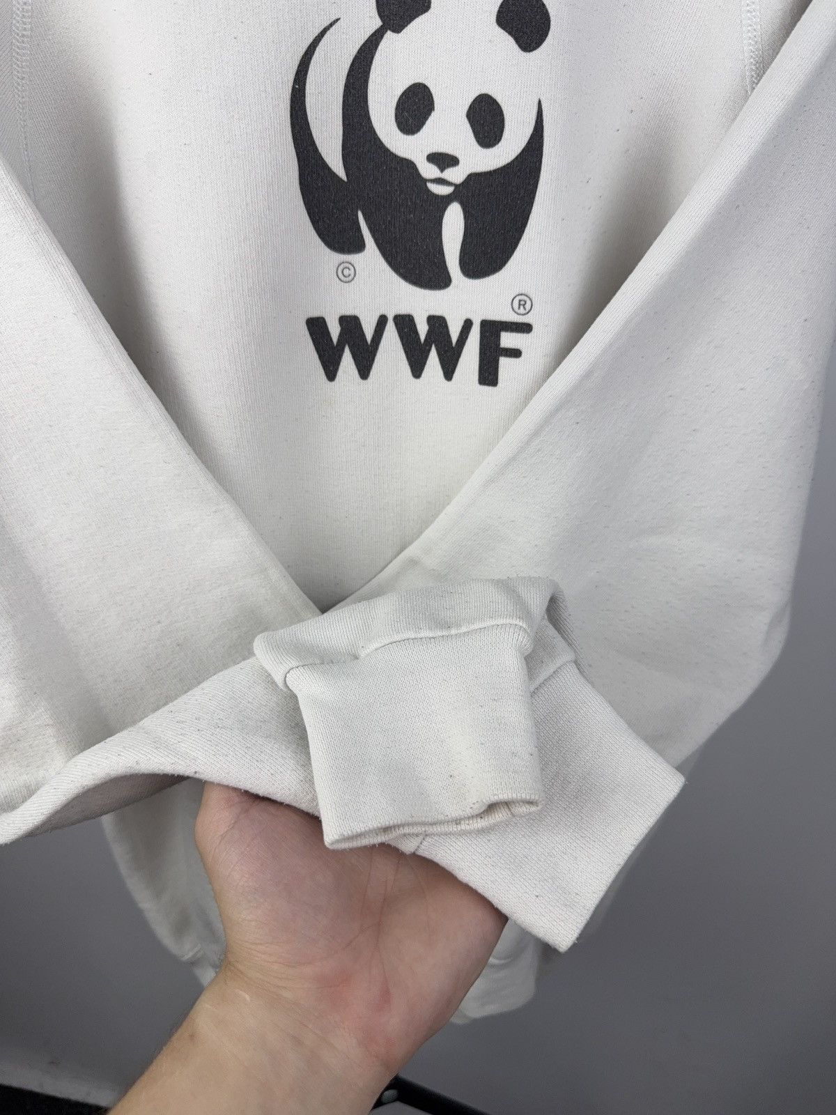 Jerzees × WWF Vintage 90s WWF Sweatshirt Jerzees Panda Logo Crewneck USA Size US L / EU 52-54 / 3 - 7 Thumbnail