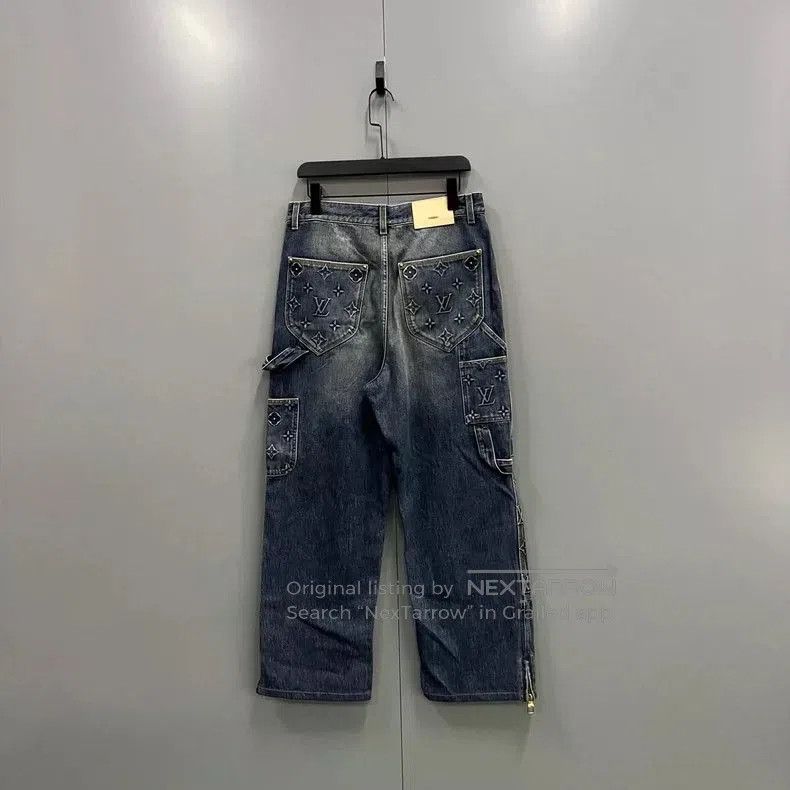 Louis Vuitton Louis Vuitton Vintage Blue Patchwork Denim Pants. Size US 29 - 2 Thumbnail