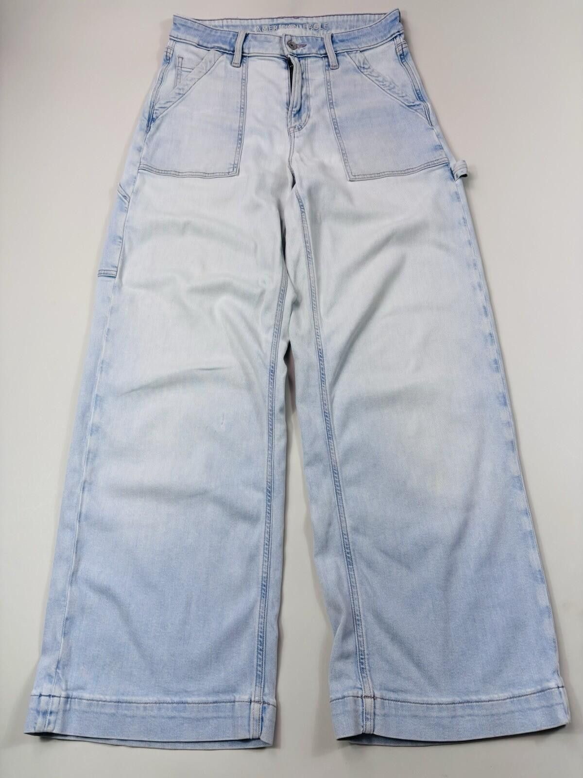American Eagle Outfitters American Eagle High-Rise Baggy light Wash Denim Jeans Size 8 Size 30" / US 8 / IT 44 - 4 Thumbnail
