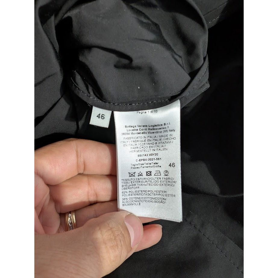 Bottega Veneta o1rshd1 Trench Fluid Technical Cotton Coat in Black Size US S / EU 44-46 / 1 - 19 Thumbnail