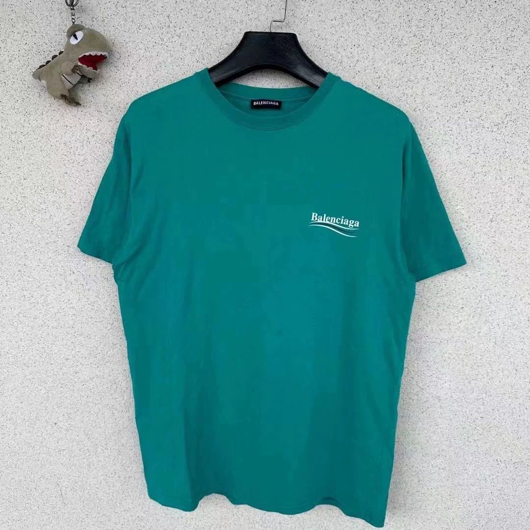 Balenciaga Balenciaga Lake Green Cola Short Sleeve Size US S / EU 44-46 / 1 - 1 Thumbnail