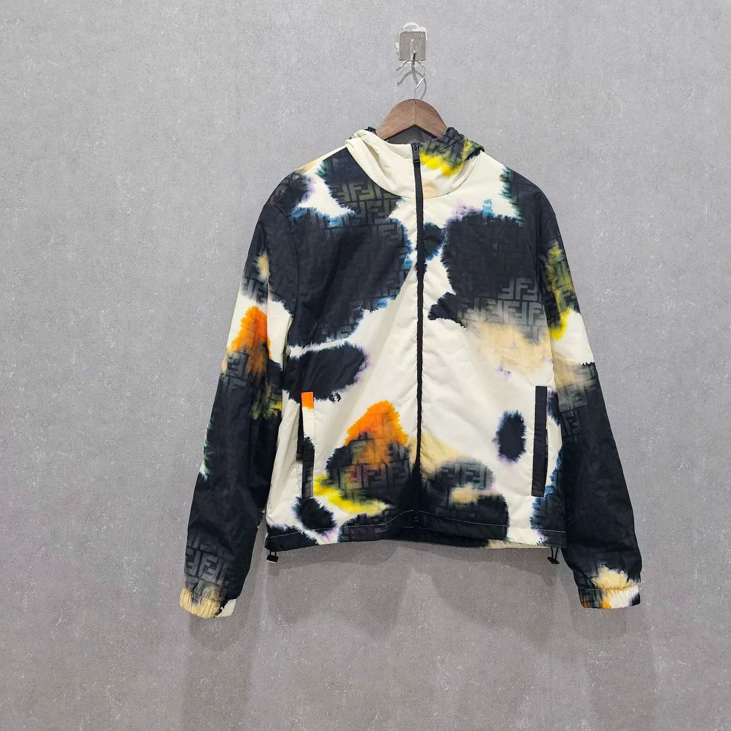 Fendi FENDI SS23 Ink Effect Zip Hooded Jacket Size US L / EU 52-54 / 3 - 1 Thumbnail