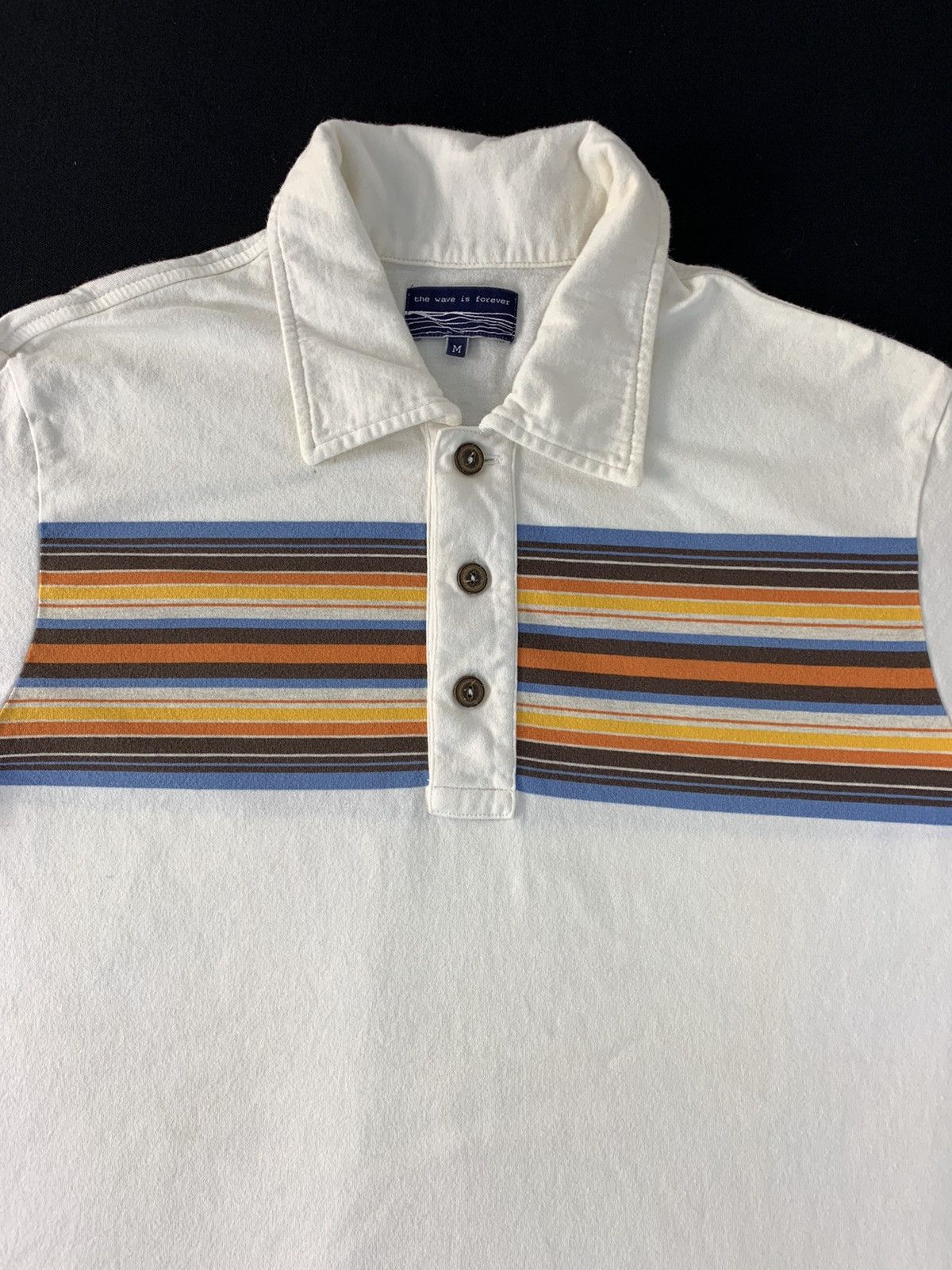 Japanese Brand The Wave Is Forever Striped Chest Design Polo Tee T-shirt Size US M / EU 48-50 / 2 - 4 Thumbnail