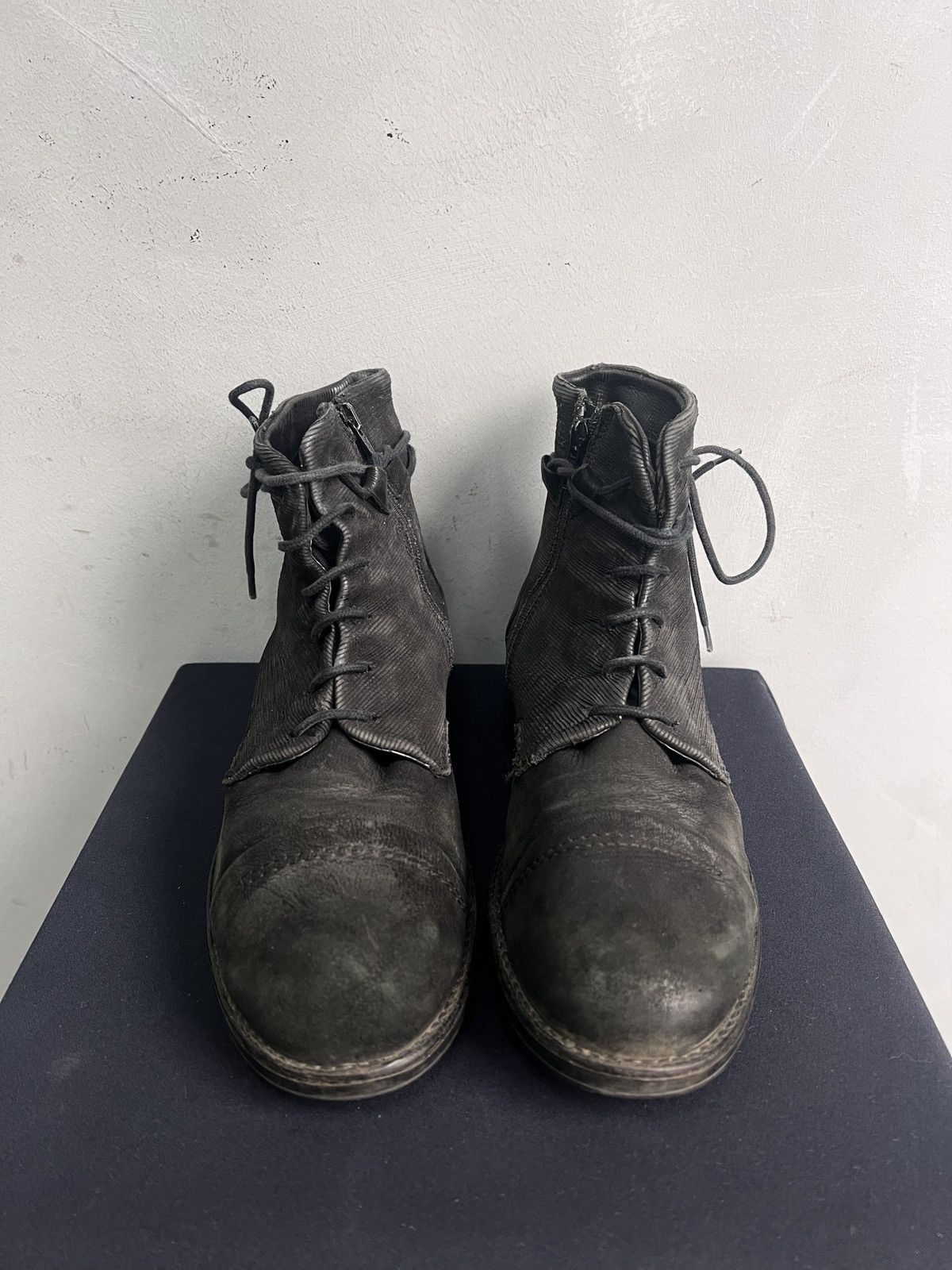 MoMA Dirk Bikkembergs style leather ankle moto boots hype 90s Size US 8 / EU 41 - 4 Thumbnail