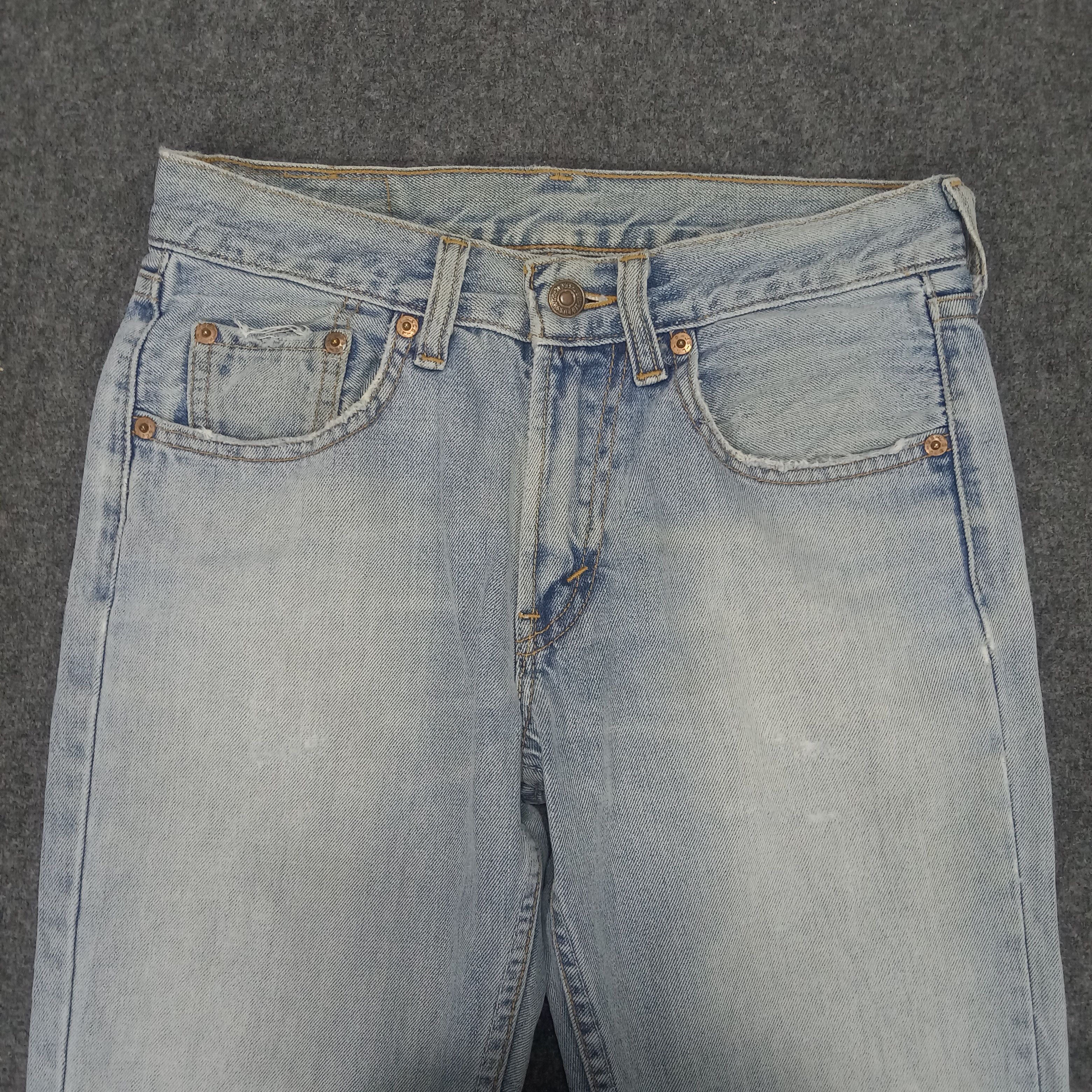 Levi's × Vintage Levi's 501 Distressed Flared Denim Jeans Size US 28 / EU 44 - 2 Thumbnail