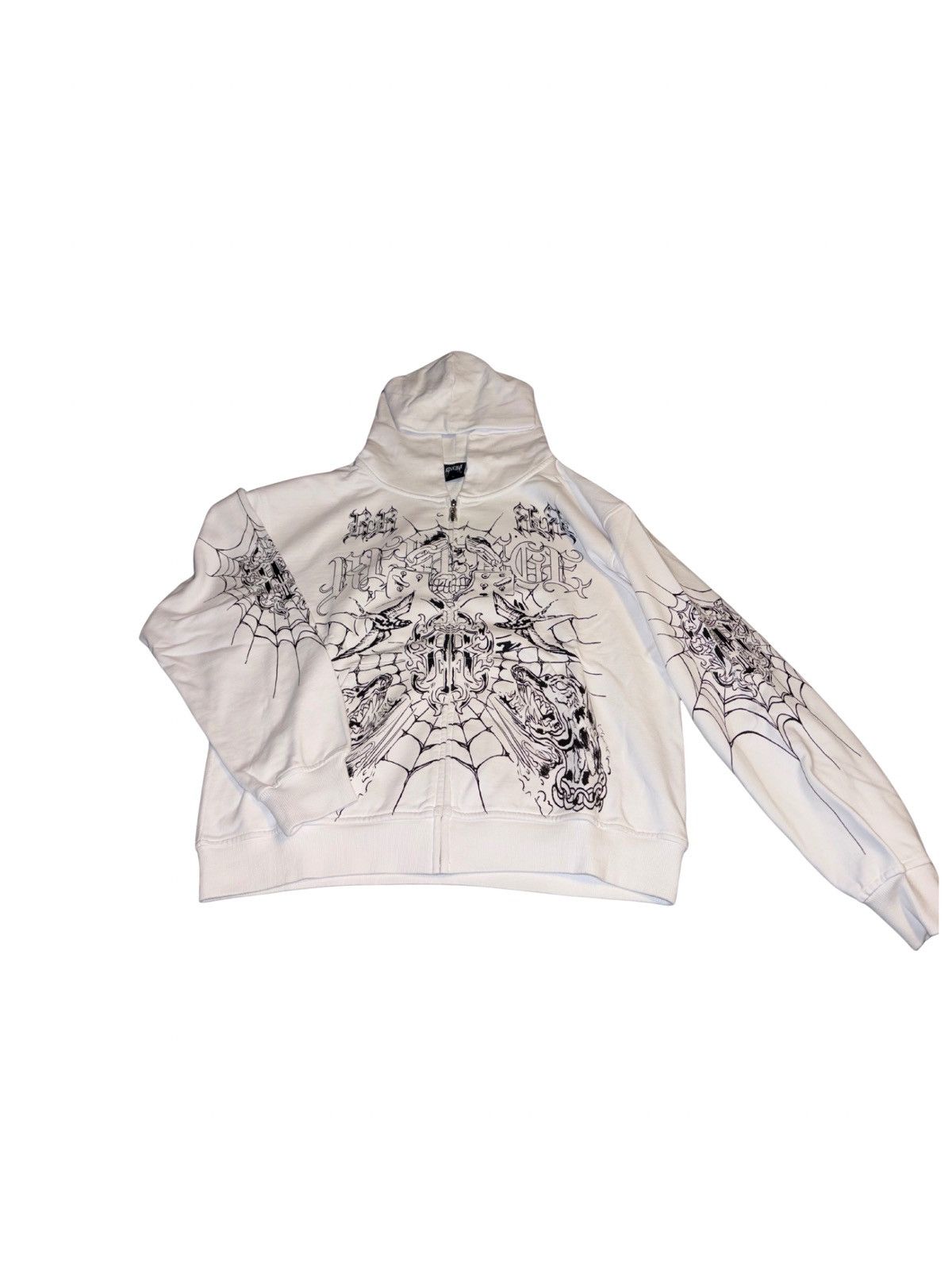 Revenge Revenge white prison tattoo zip hoodie Size US L / EU 52-54 / 3 - 1 Thumbnail
