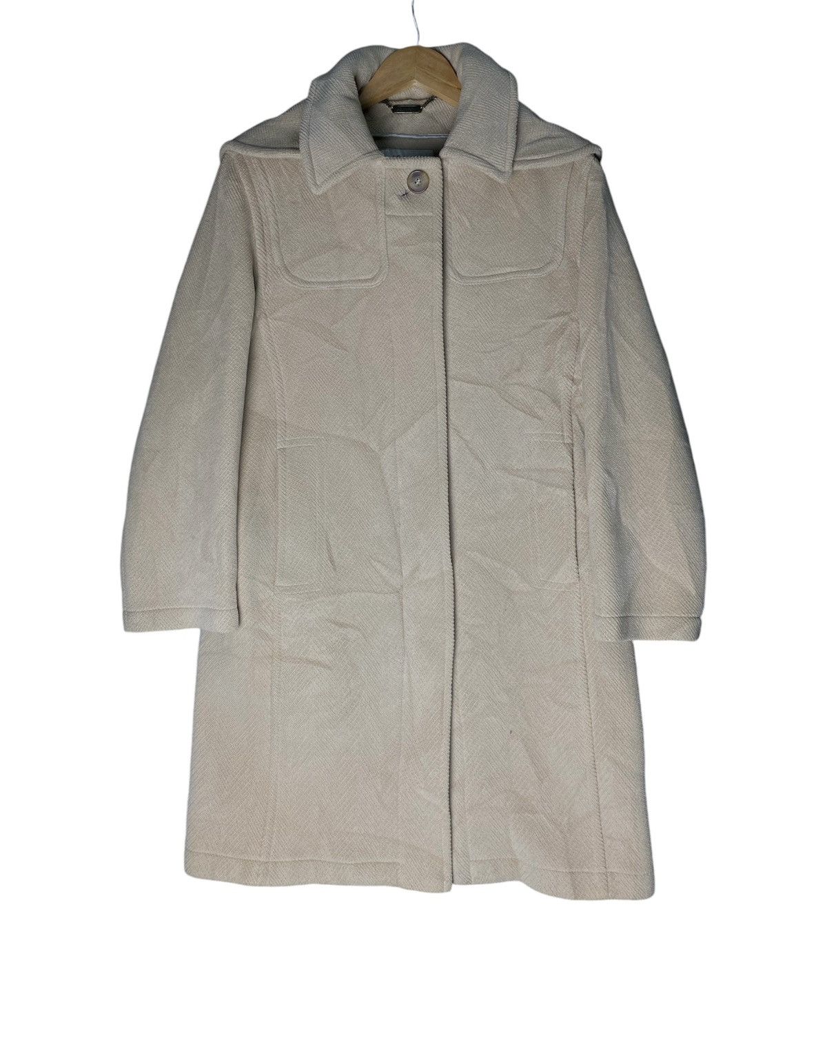Aquascutum × Autumn Cashmere × Vintage Vintage Aquascutum Wool Cashmere Hooded Long Jacket Size US S / EU 44-46 / 1 - 1 Thumbnail