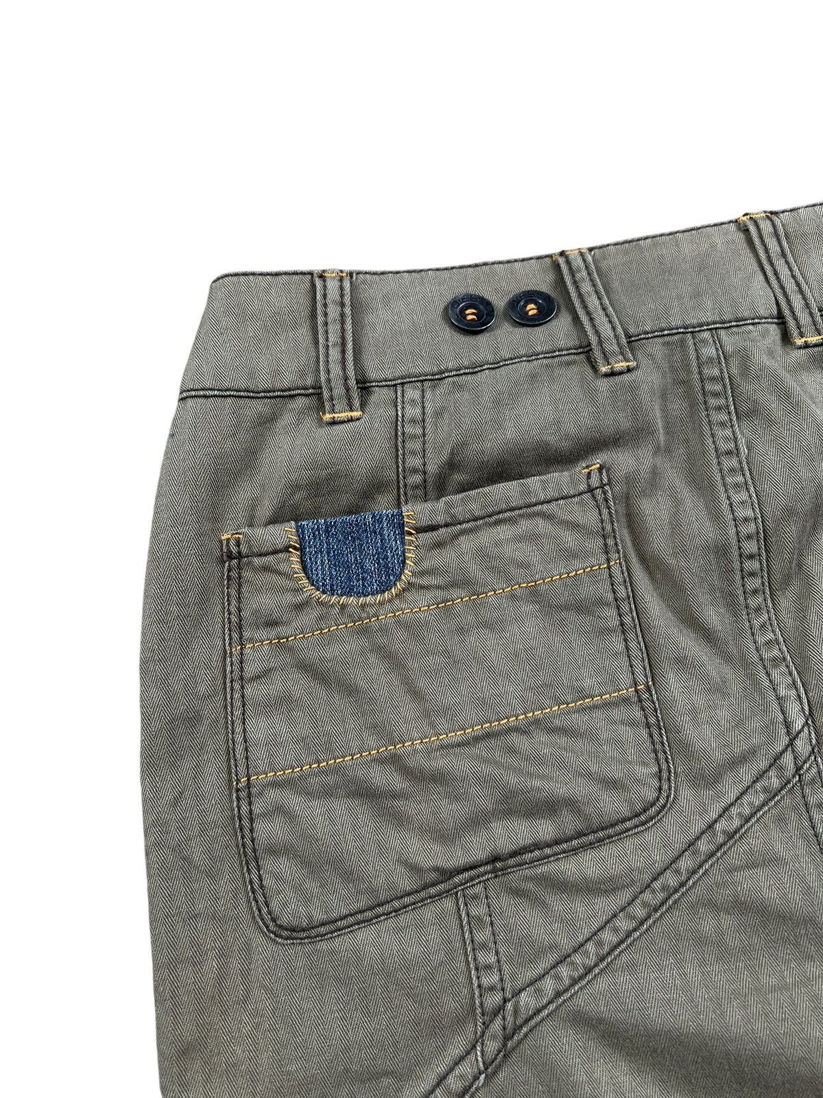 Diesel × Diesel Black Gold × Vintage Y2K Diesel Rebuilt Herringbone Twill Mini Skirt Size 30" / US 8 / IT 44 - 10 Thumbnail