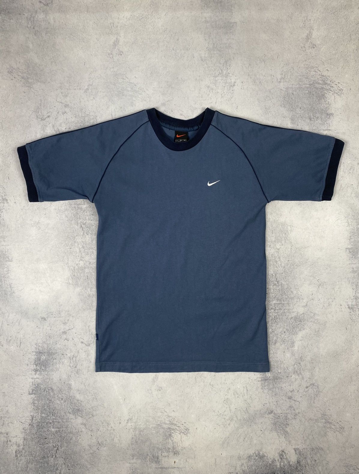 Nike × Vintage Vintage 00s Nike Swoosh Drill Tee Size US S / EU 44-46 / 1 - 2 Thumbnail