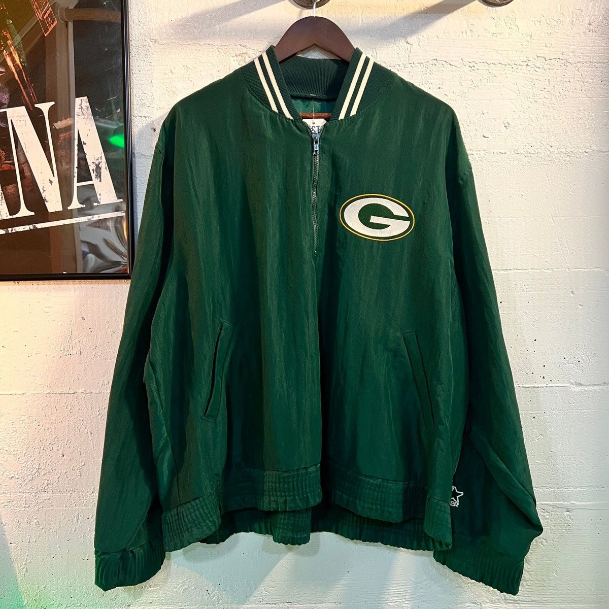 Vintage Green Bay Packers 1/4 Zip Starter Jacket Large