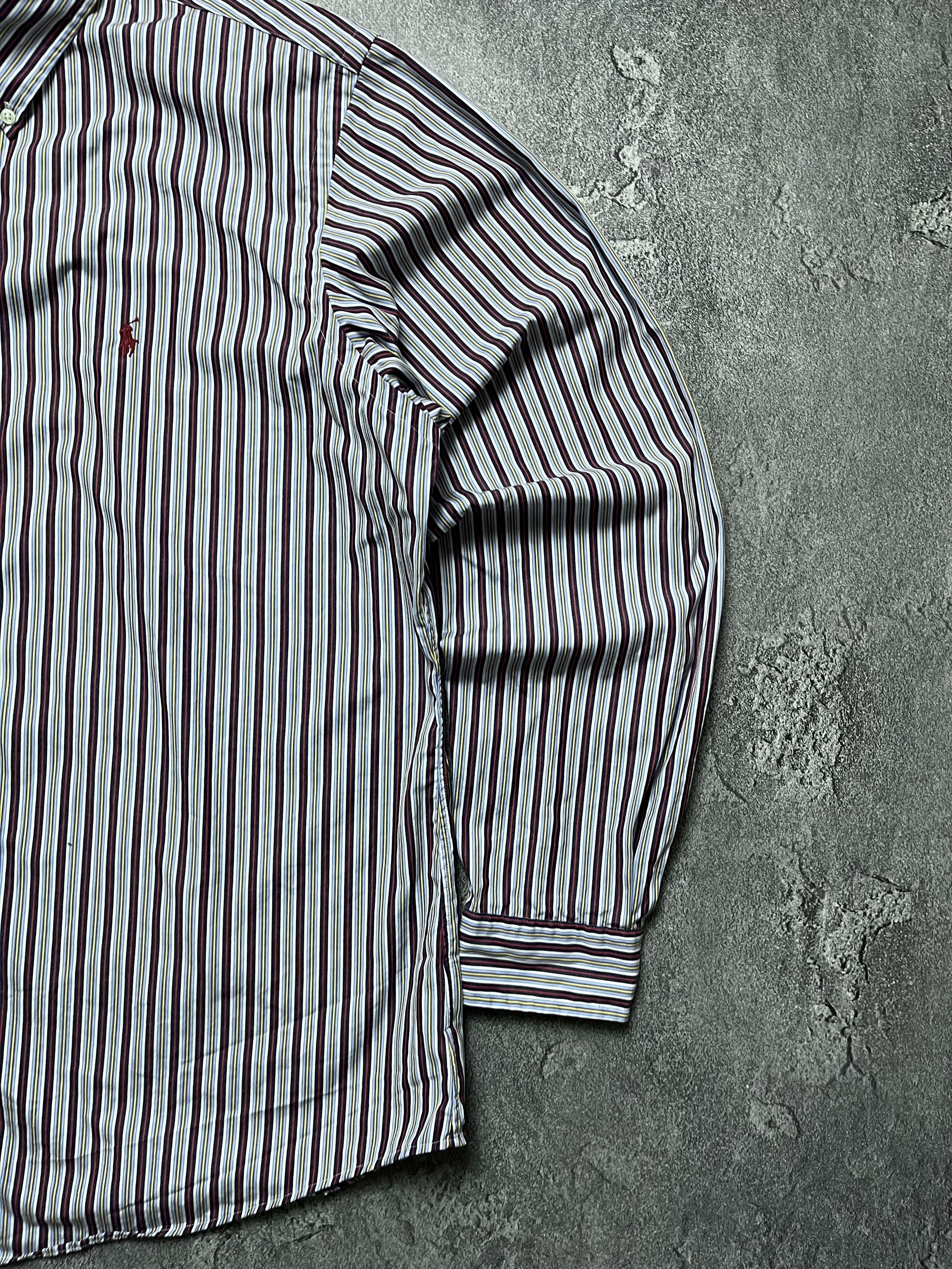 Polo Ralph Lauren 90x Vintage Button Up Polo Ralph Lauren Big Pony Striped XL Size US XL / EU 56 / 4 - 3 Thumbnail