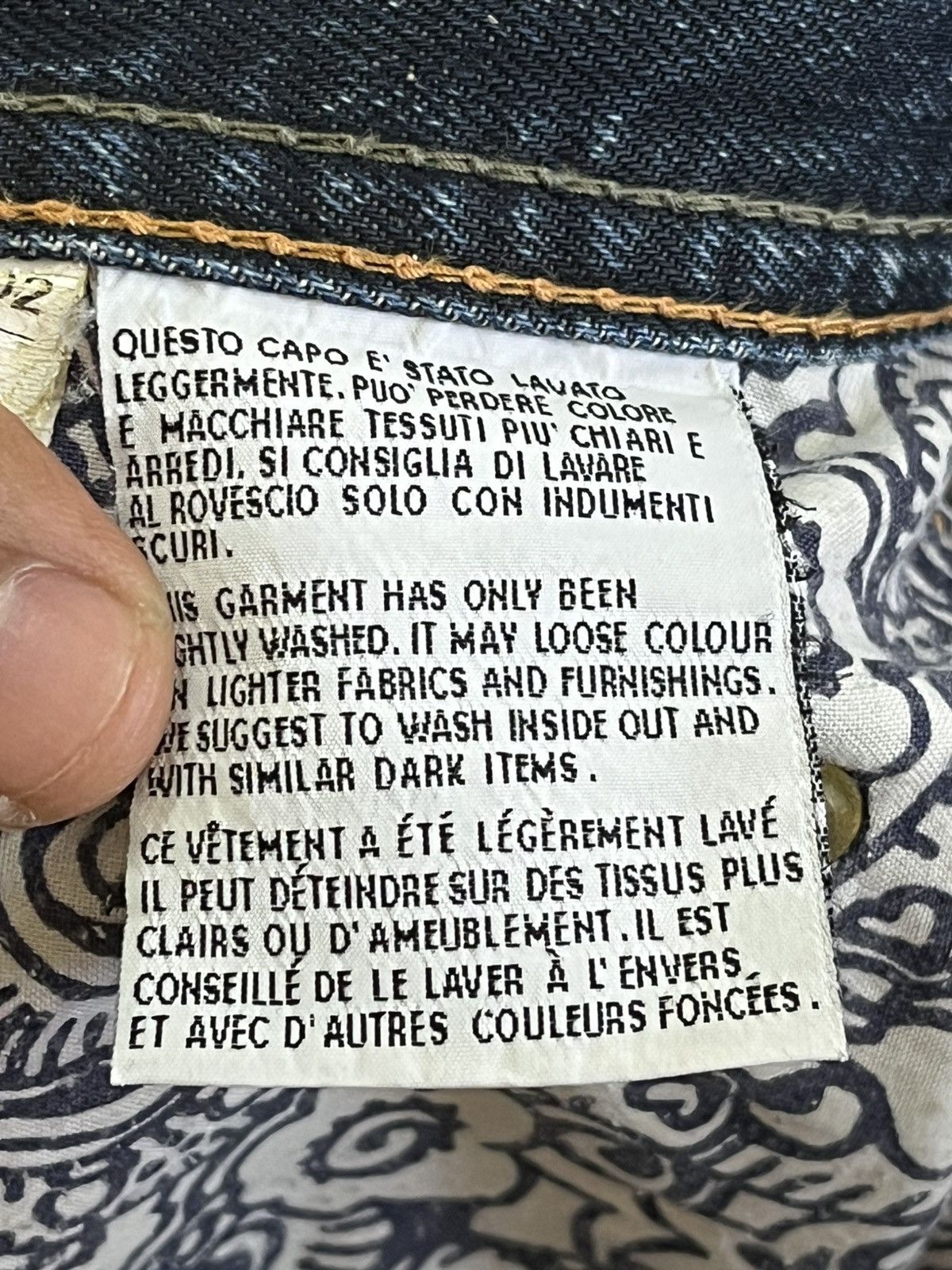 14th Addiction Vintage Benetton Regulare Ripped Grunge Distresses Denim Size US 34 / EU 50 - 13 Thumbnail