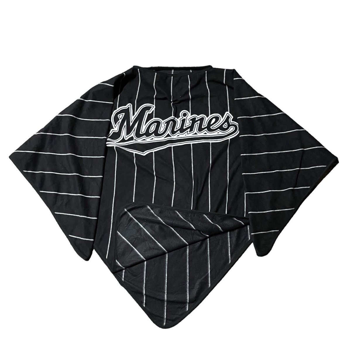 🔥RARE🔥- MLB MARINES PINSTRIPE PONCHO CLOAK CAPES FANS MADE