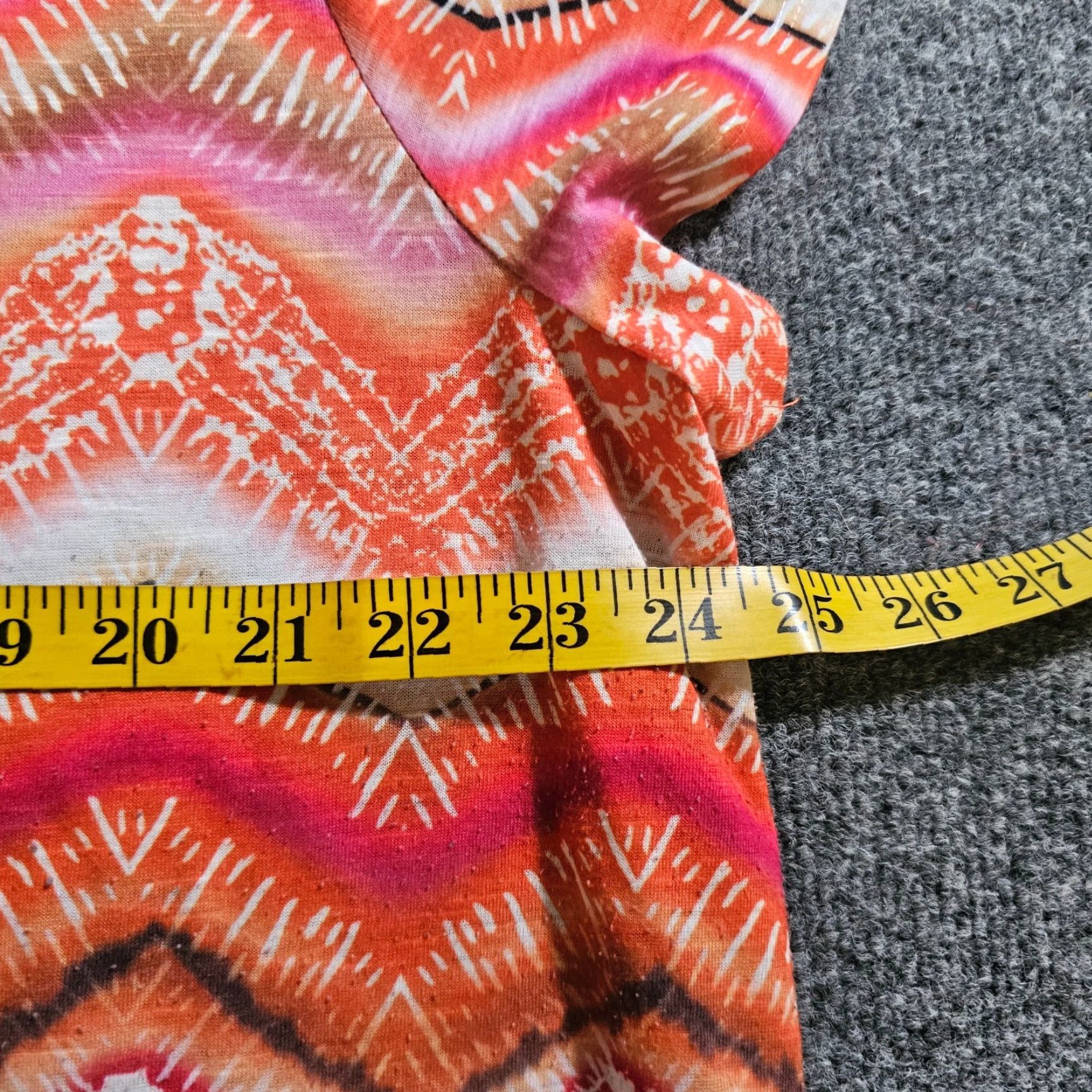 Vintage Chico's Blouse Shirt Womens 2XL Pink Orange Striped Short Sleeve Round Neck Knit Basic Casual Size XXL / US 16-18 / IT 52-54 - 6 Thumbnail