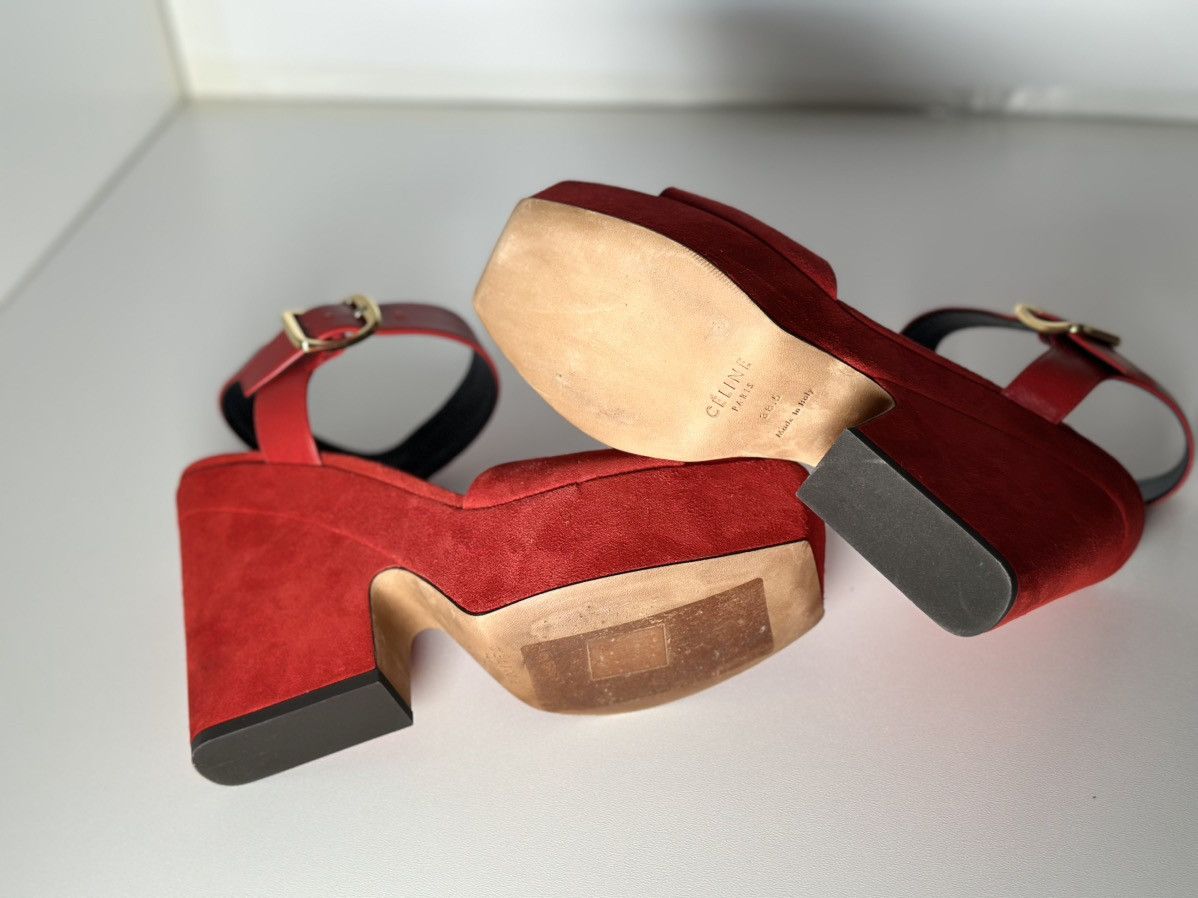 Celine Celine sandals women red 🔥 38.5 s Size US 8.5 / IT 38.5 - 14 Thumbnail