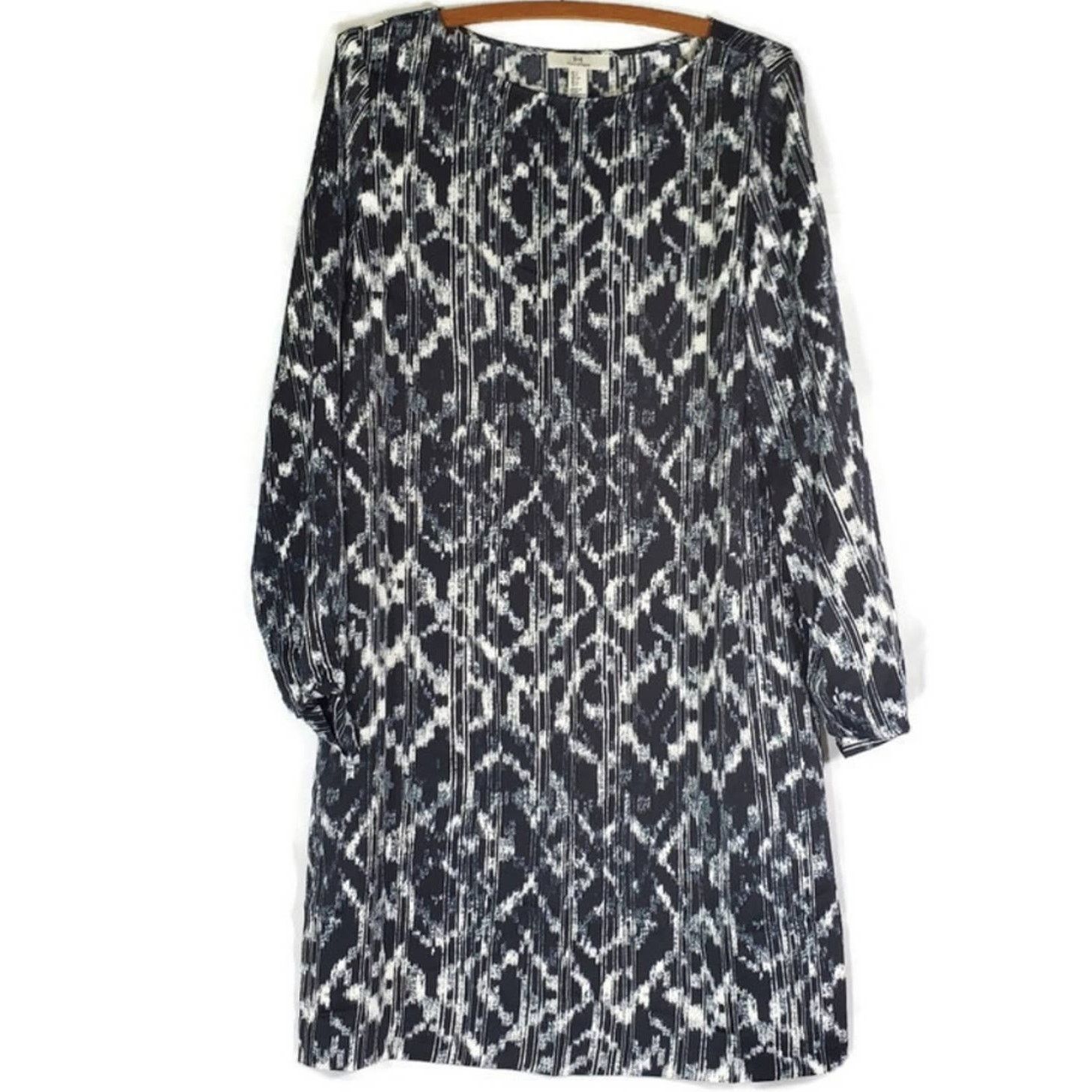 Halston Halston | Blue & White, Flowy, Print Dress | Size Small Size S / US 4 / IT 40 - 1 Thumbnail