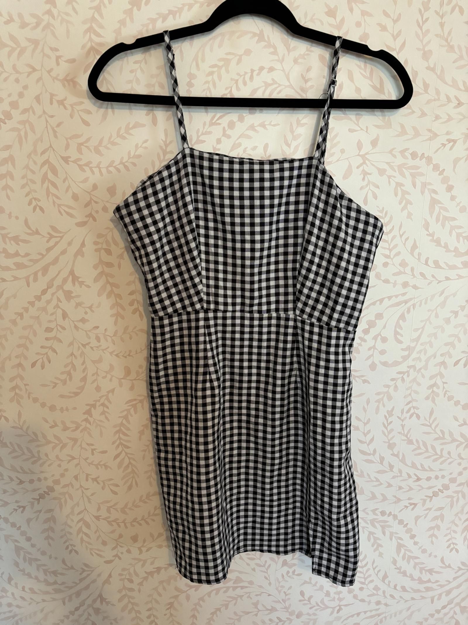 Designer Vintage Style Chic Gingham Checker Dress M Size M / US 6-8 / IT 42-44 - 1 Thumbnail